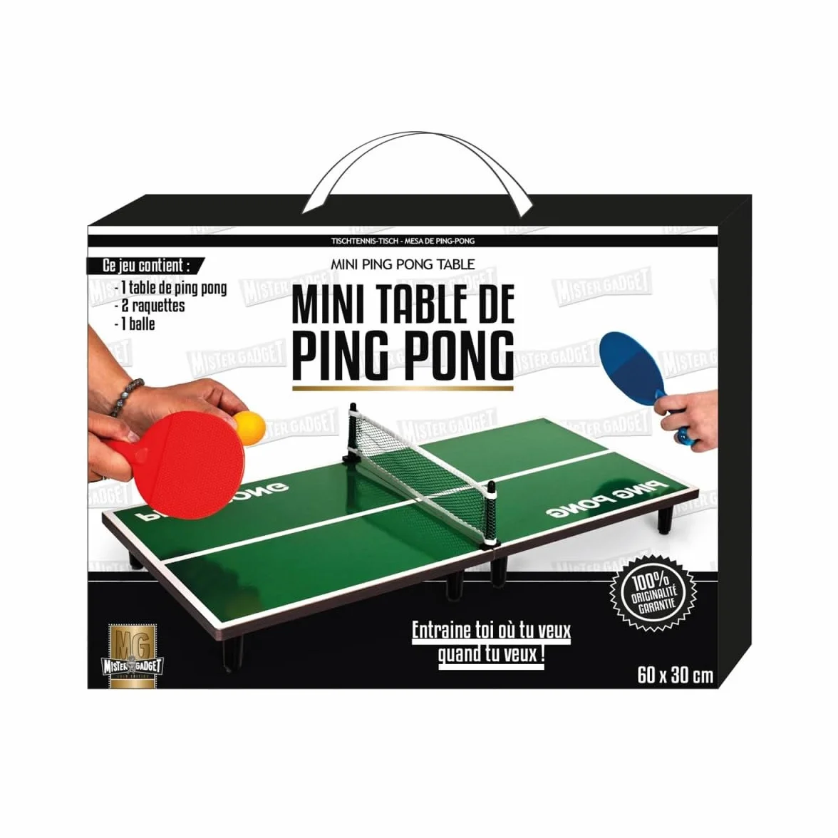 Table de Ping Pong Mini 60cm Vert & Noir