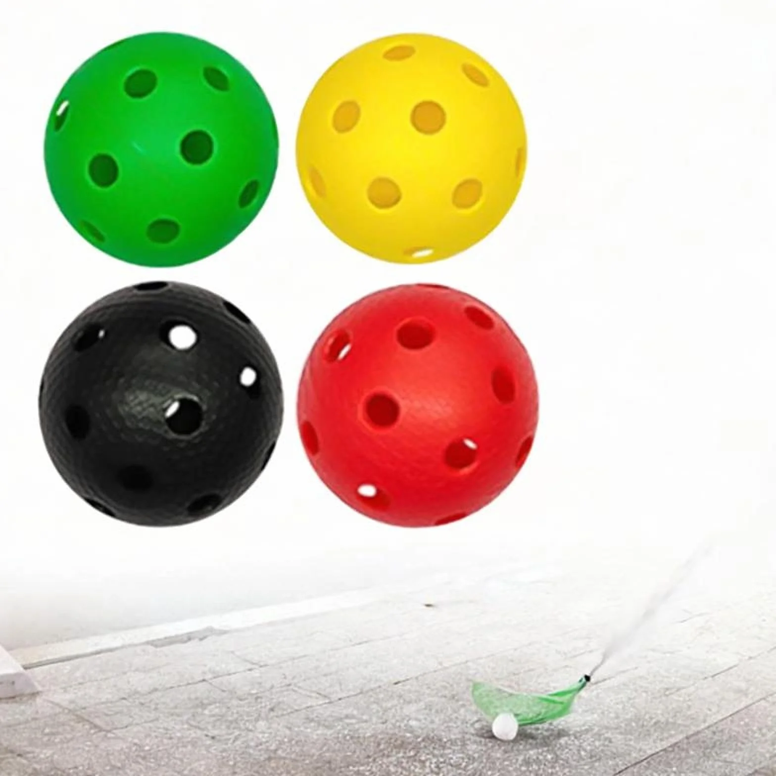 Balles de Floorball de Compétition pour Athlètes Professionnels - Lot de 4