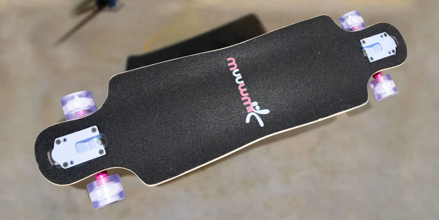 Muuwmi ABEC 7 Longboard Skateboard for Children and Adults with Lighting Wheels