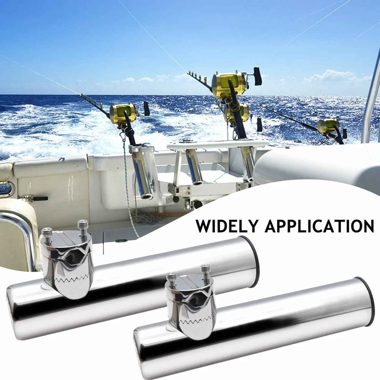 KAOLALI Porte Canne INOX Support Canne à Pêche Bateaux Yachts Rails 22-26 mm