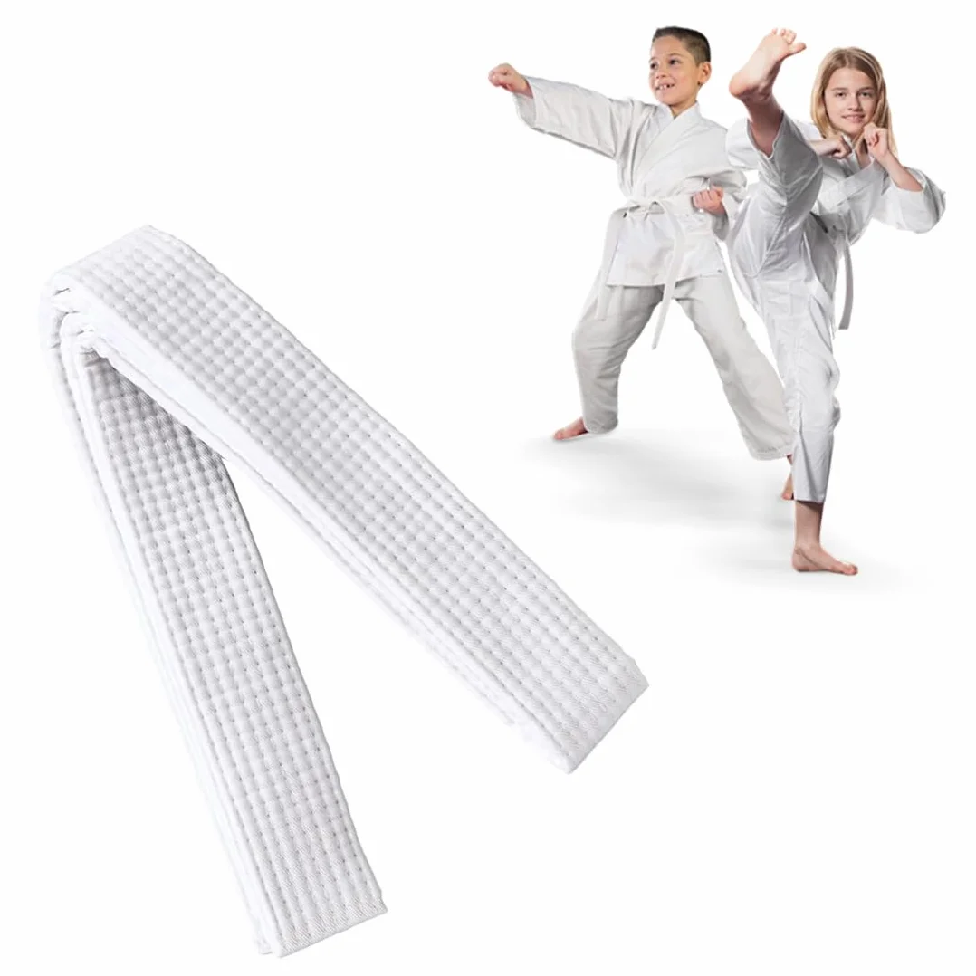 Ceinture de judo 180 cm en tissu extra épais pour arts martiaux karaté taekwondo enfants
