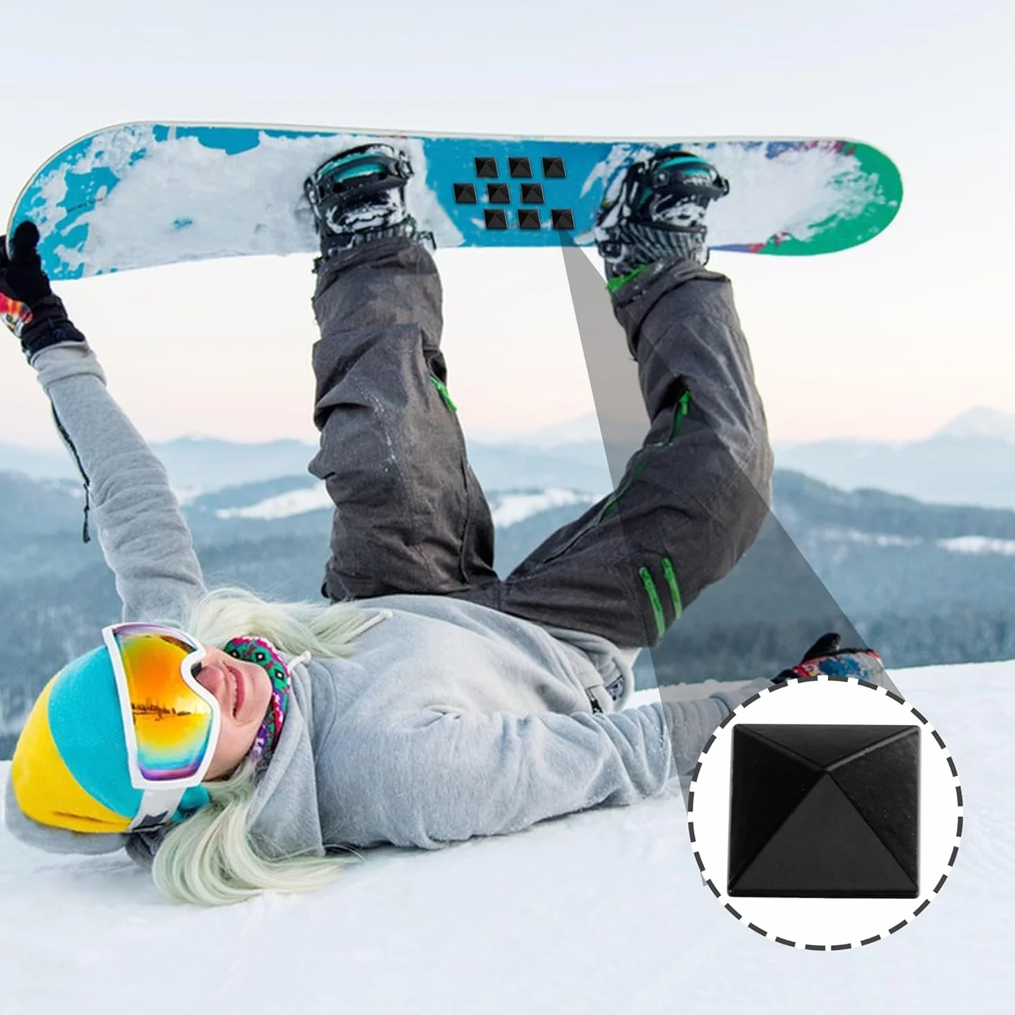 GIONAR Stomp Pad autocollant pour snowboard antidérapant