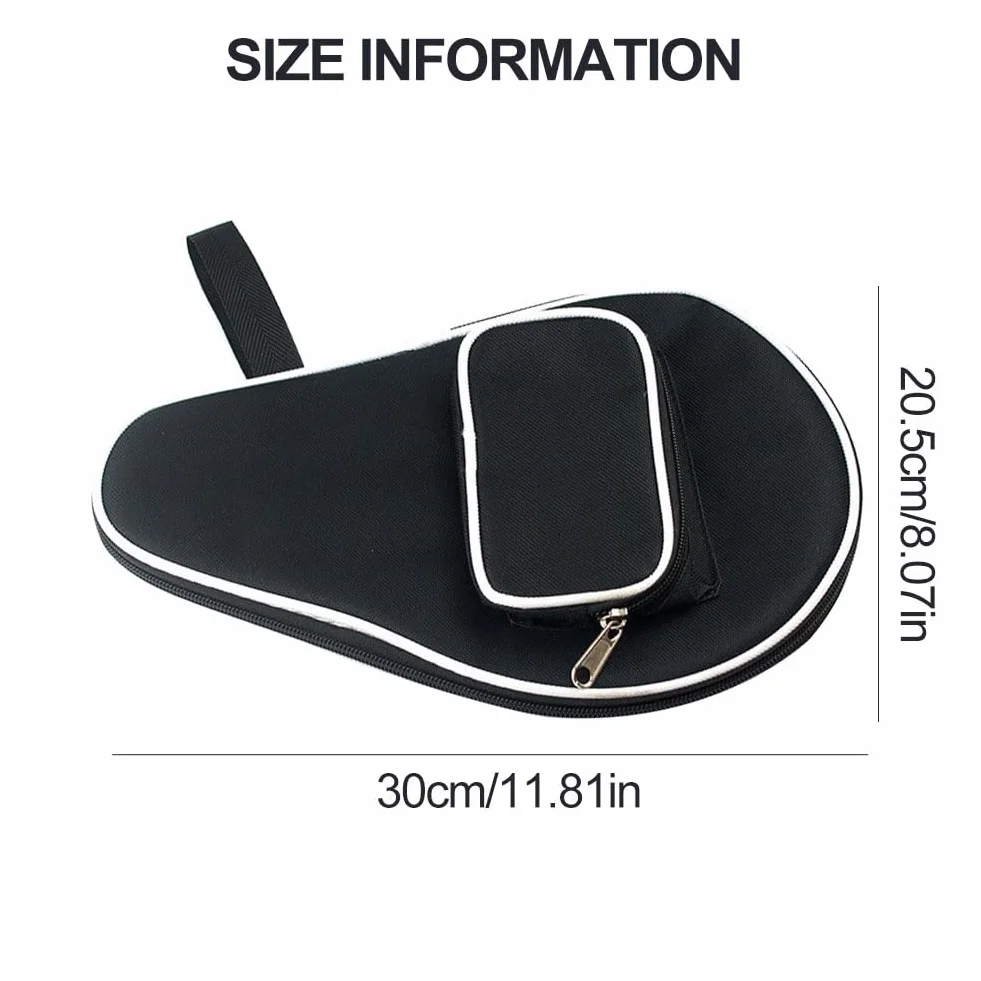 Housse pour Raquette de Tennis de Table, Sac pour 2 Raquettes avec Compartiment pour 3 Balles