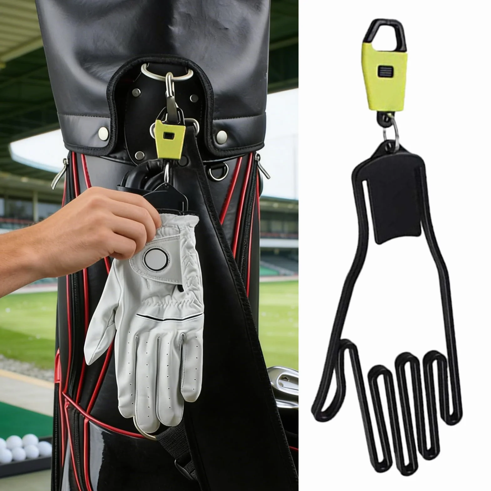 Support de gant de golf universel avec porte-clés, séchage, étirement pour entraînement, conduite, intérieur, jardin