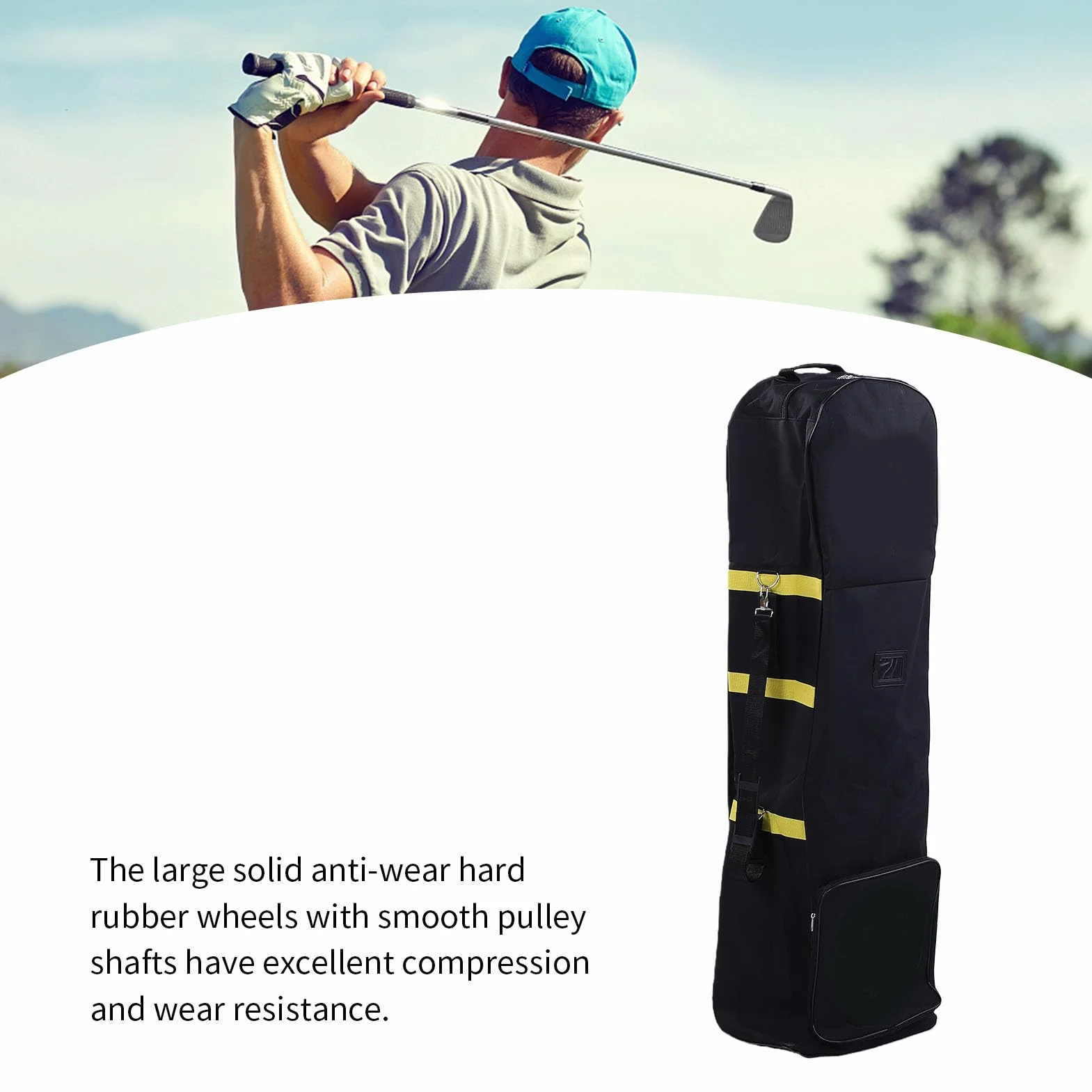CHICIRIS Sac de Voyage de Golf Pliable 600D Oxford avec Roulettes