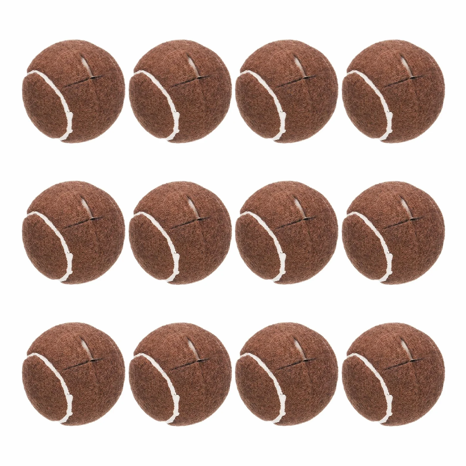 QUARKZMAN 12 Pièces Balles de Tennis Prédécoupées pour Déambulateurs, Protection de Sol, Marron