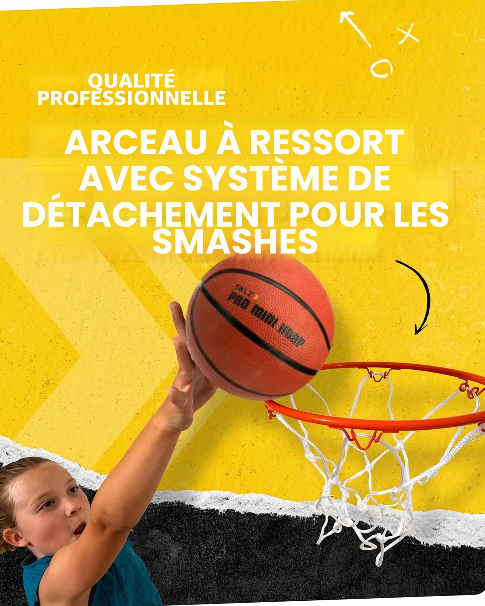SKLZ Pro Mini Hoop - Koszykówka z Panneau Antichoc