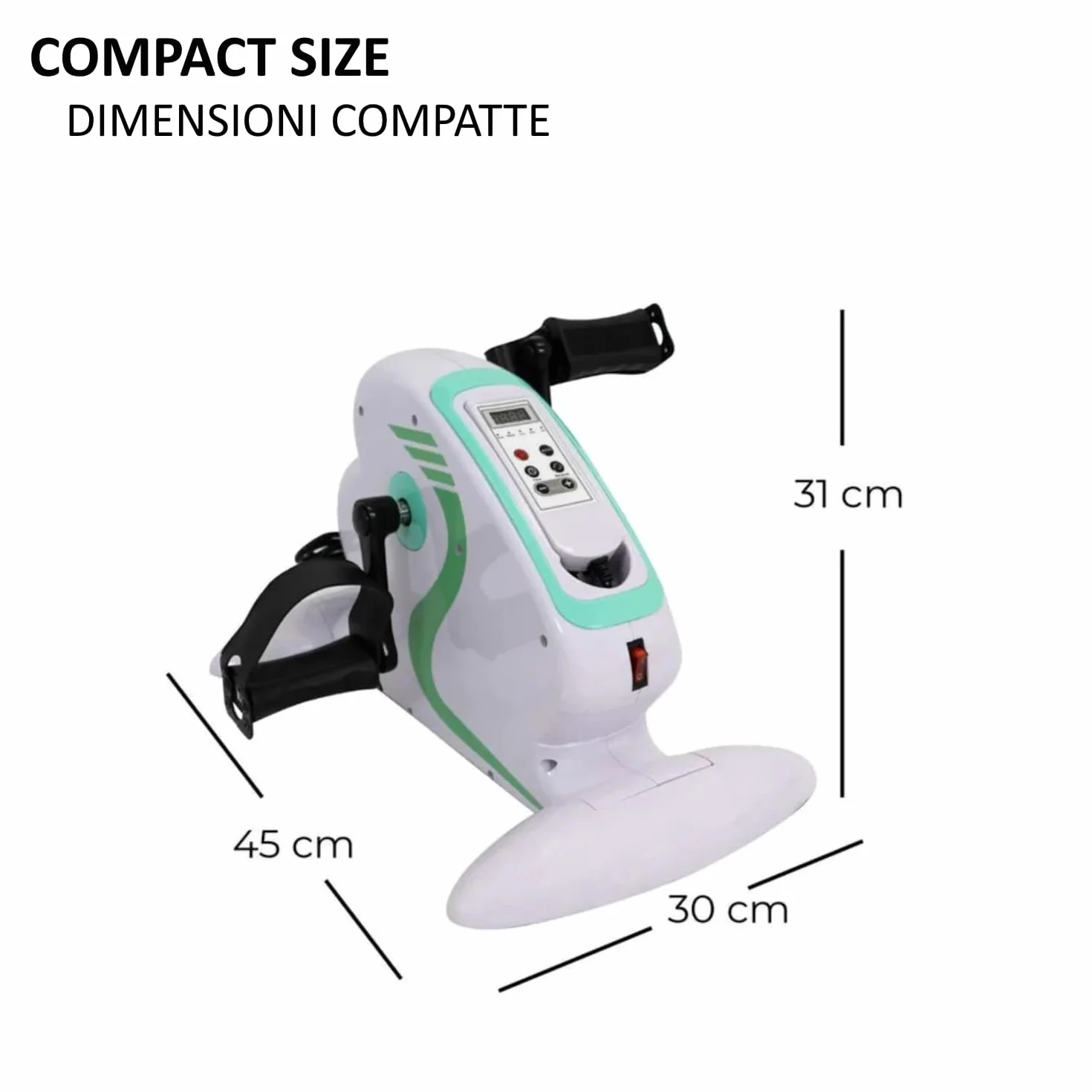MedPlus Pédalier Électrique pour Thérapie de Réadaptation Mini Cycleette Gynastique Actif et Passif pour Bras et Jambes avec Ordinateur