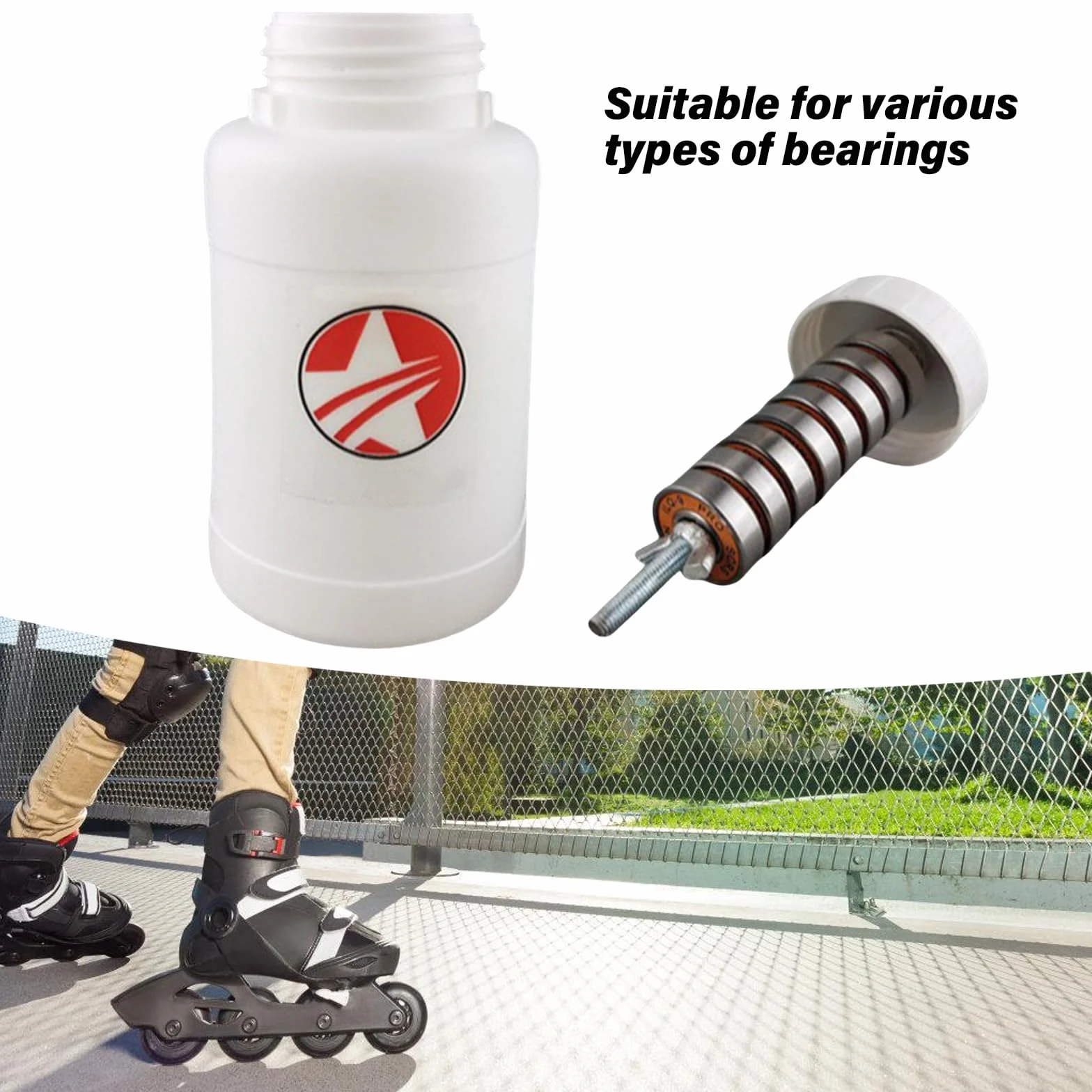 Nettoyeur de roulements de skateboard, bouteille de nettoyage pour chaussures de skate, outil sans liquide