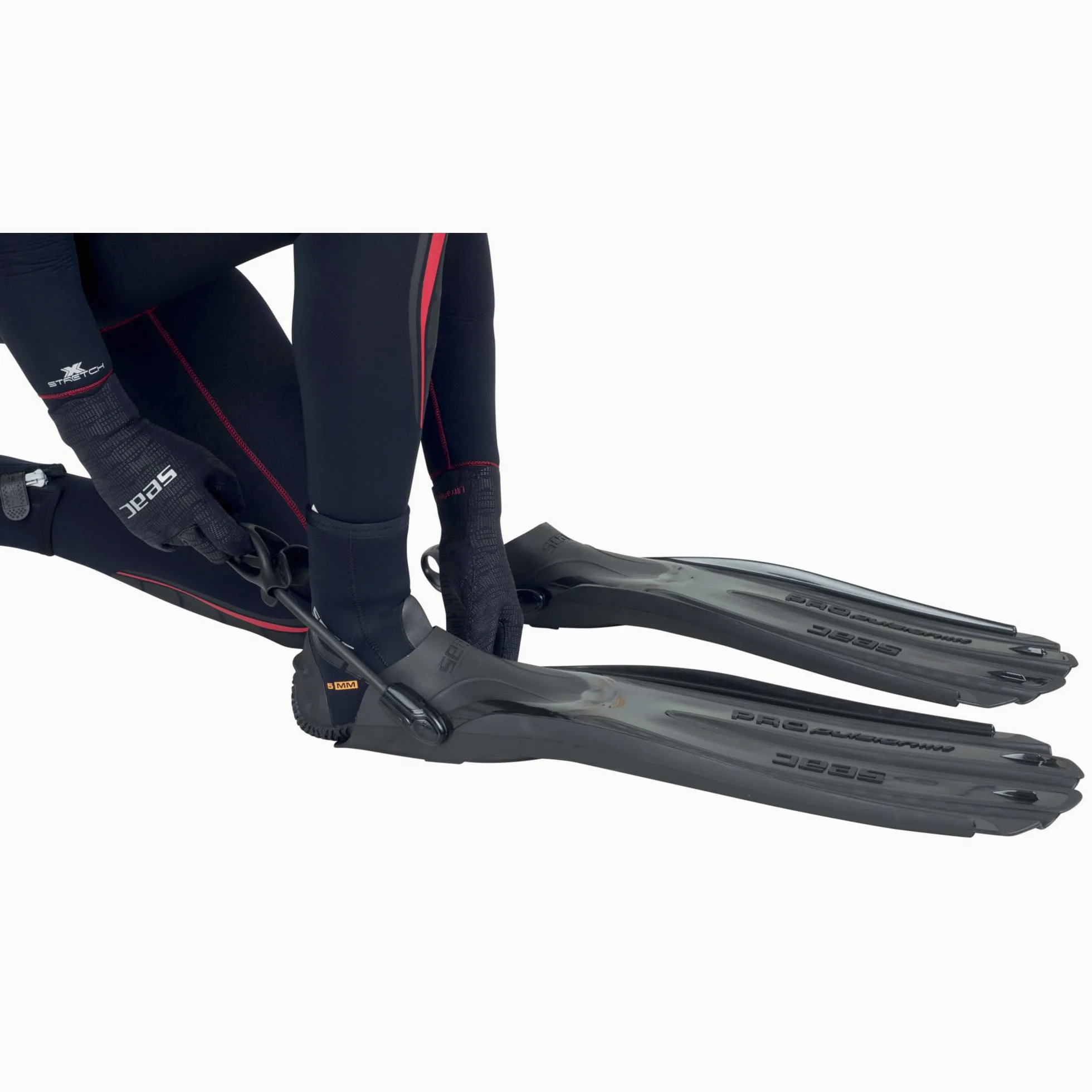 SEAC Propulsion S, Palmes de plongée avec Sangle élastique, Made in Italy