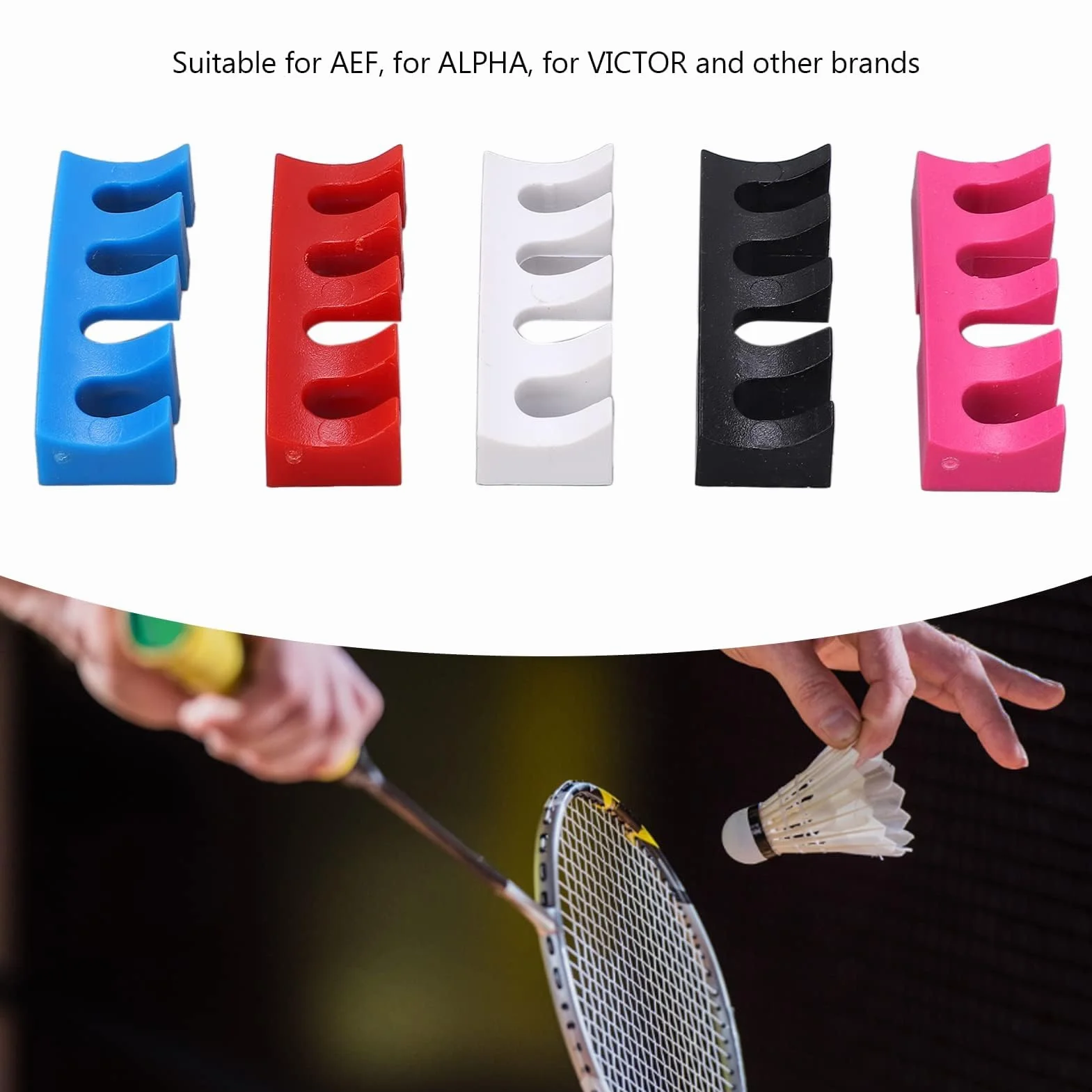 Agatige 5Pcs Répartiteurs de Charge pour Raquettes de Badminton, Protecteur de Cordage