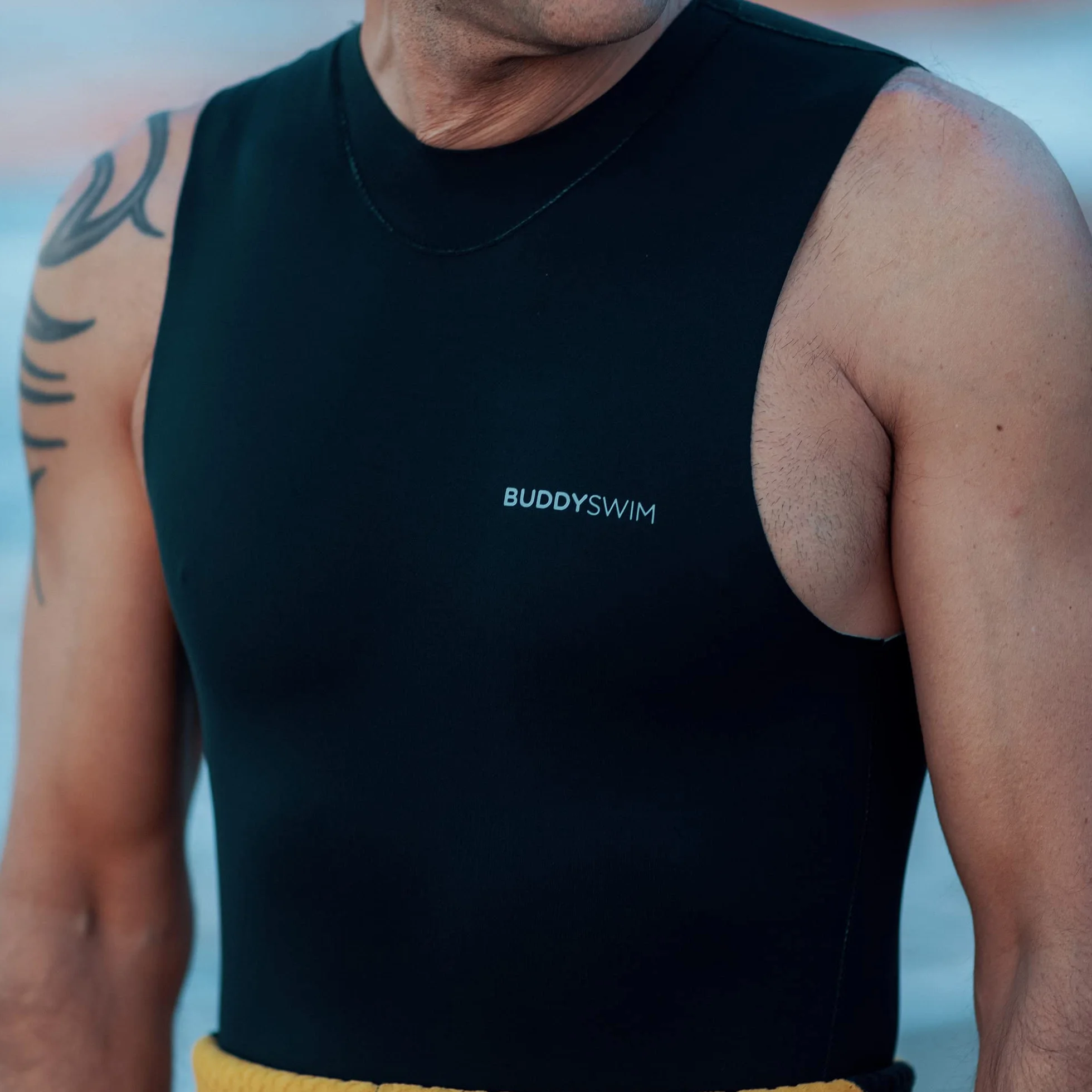 Gilet Néoprène Trilaminate 1,5 mm Natation Eau Libre Homme Plongée Surf