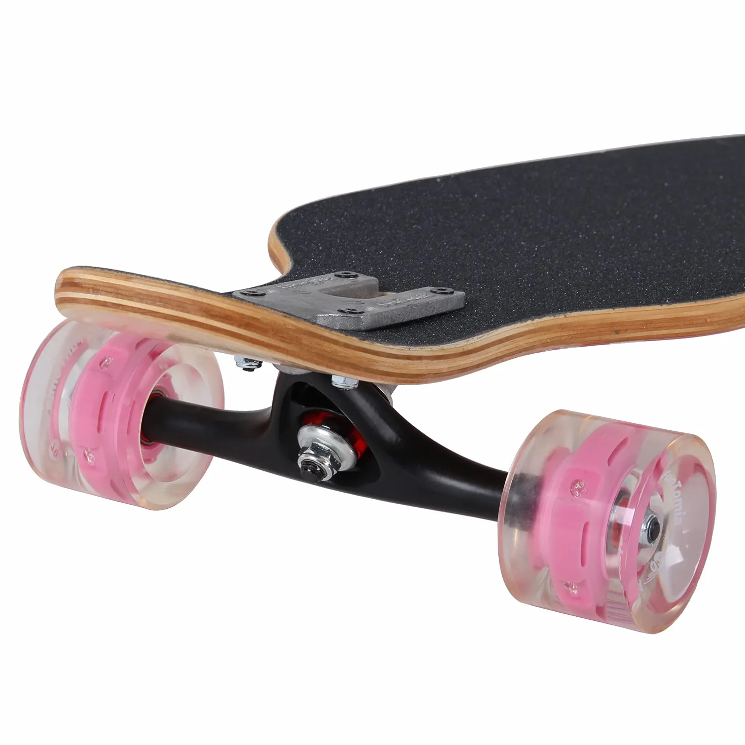 FunTomia Longboard avec 1 marches flexibles - Skateboard Drop Through Cruiser - Roulement à billes Mach1 Speed - Outil en T