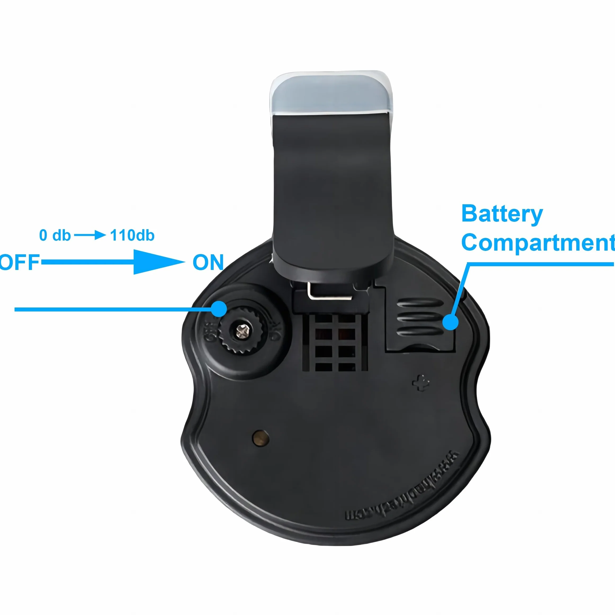 Mengshen Indicateur de touche de pêche, sonnerie d'alerte électronique avec son et lumière sensibilité du volume réglable à clipser sur la canne à pêche