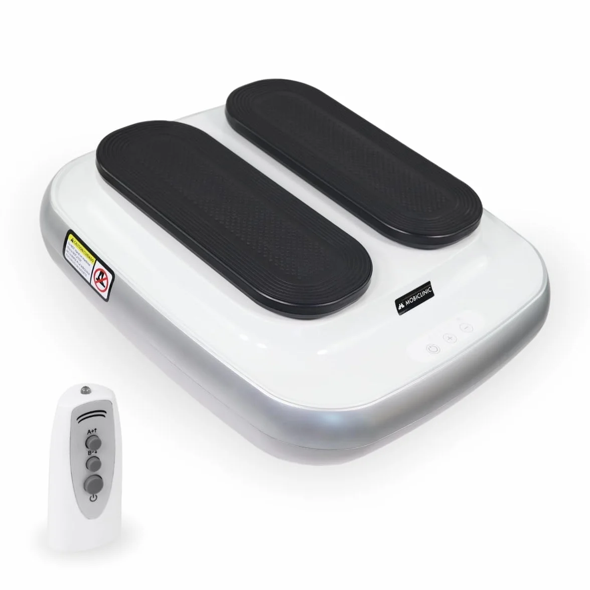 Mobiclinic Legfit exerciseur de jambes électrique 5 vitesses marche assise télécommande blanc