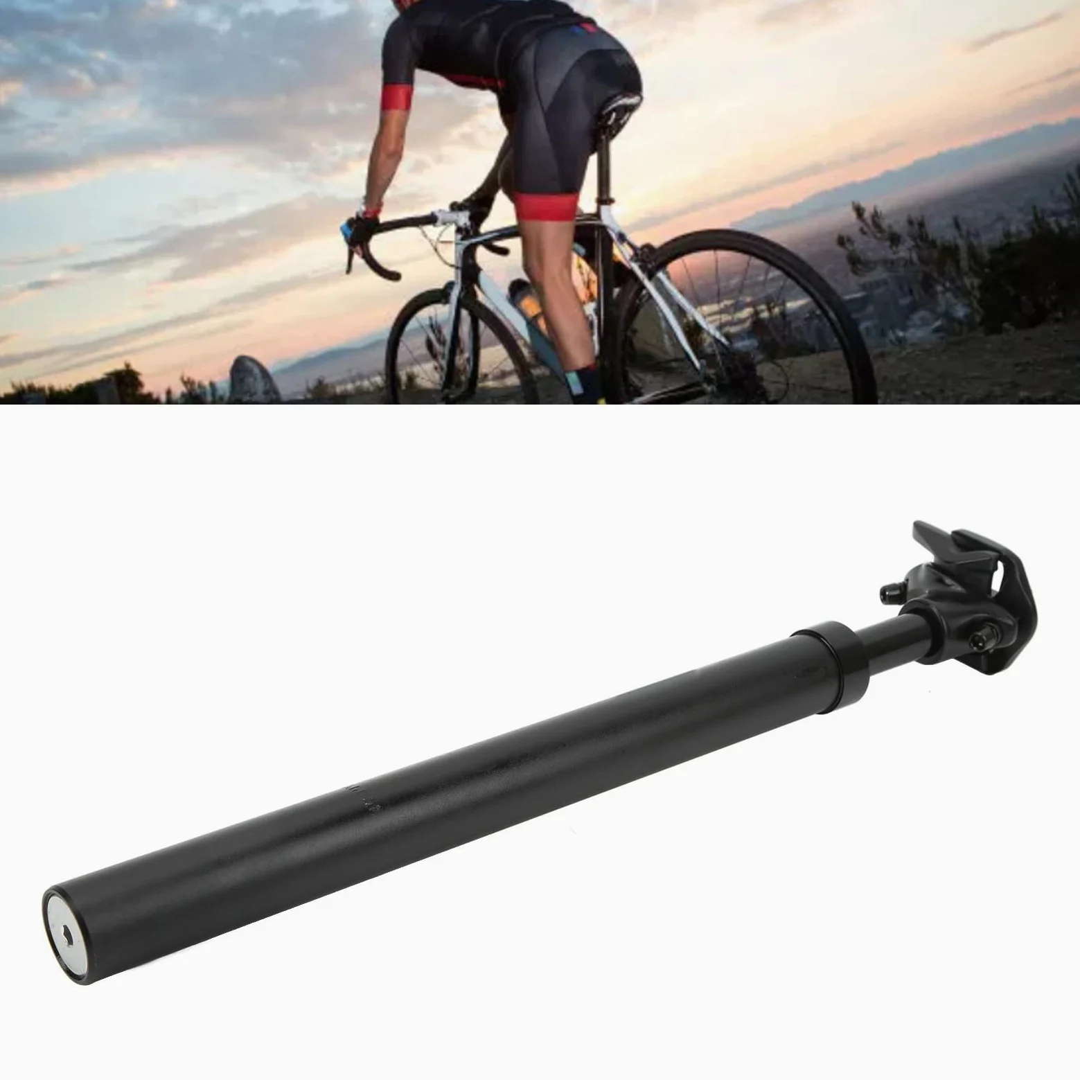 Topyond Tige De Selle De Vélo en Alliage D'aluminium De Qualité Supérieure, Longueur 400 Mm, Diamètre 30,9 Mm, Usinée CNC, Tige De Selle à Suspension pour Remplacement De Vélo