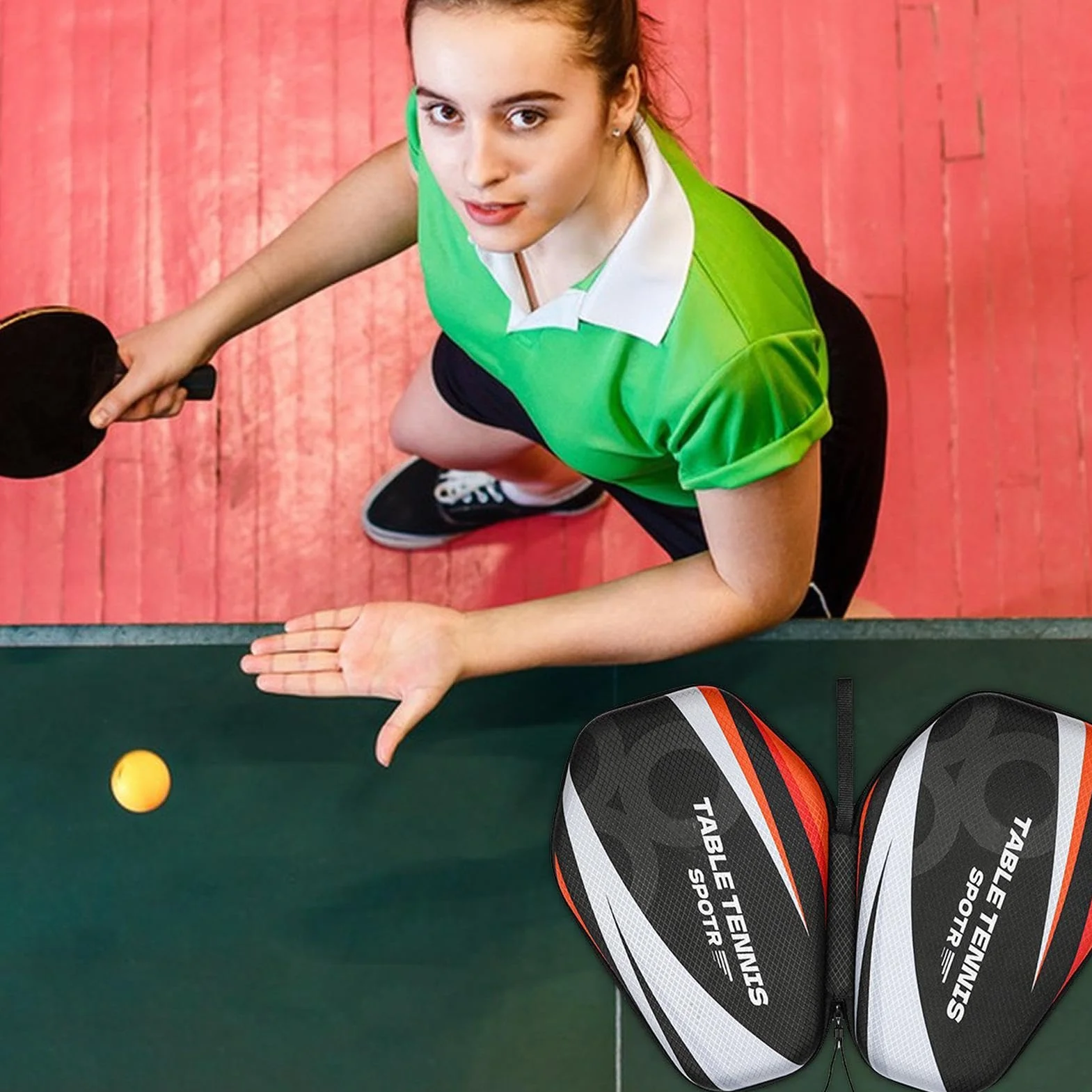 Murman Housse de Protection pour Raquette de Tennis de Table, Sac de Transport Imperméable avec Fermeture Éclair
