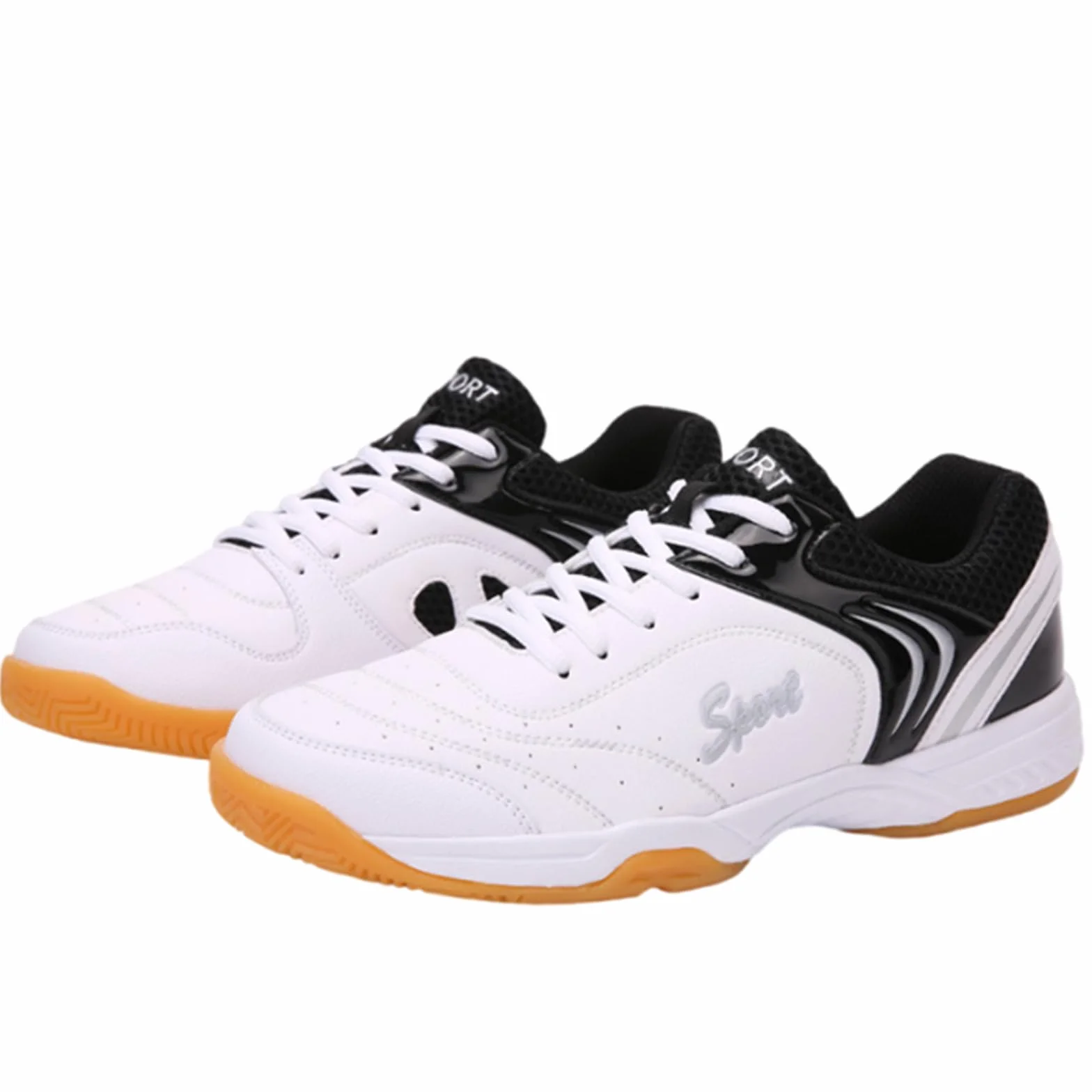 Chaussures de Tennis Table d'Intérieur, Chaussures de Squash et Badminton pour Adultes, Légères et Respirantes