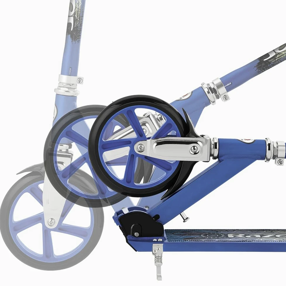 Razor A5 Lux Light Up Kick Scooter - Grandes Roues de 8", Pliable, Guidon réglable, léger, pour Les conducteurs jusqu'à 220 lbs