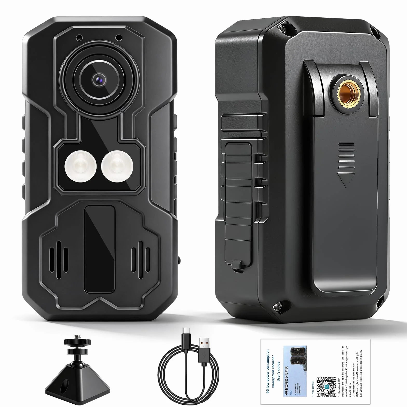 Mini Caméra de Chasse 1080P, Camera Animaux Exterieur 12 Mégapixels 4K Caméra Vidéo étanche Grand Angle de 120° Vision Nocturne par LED Infrarouge 940 nm