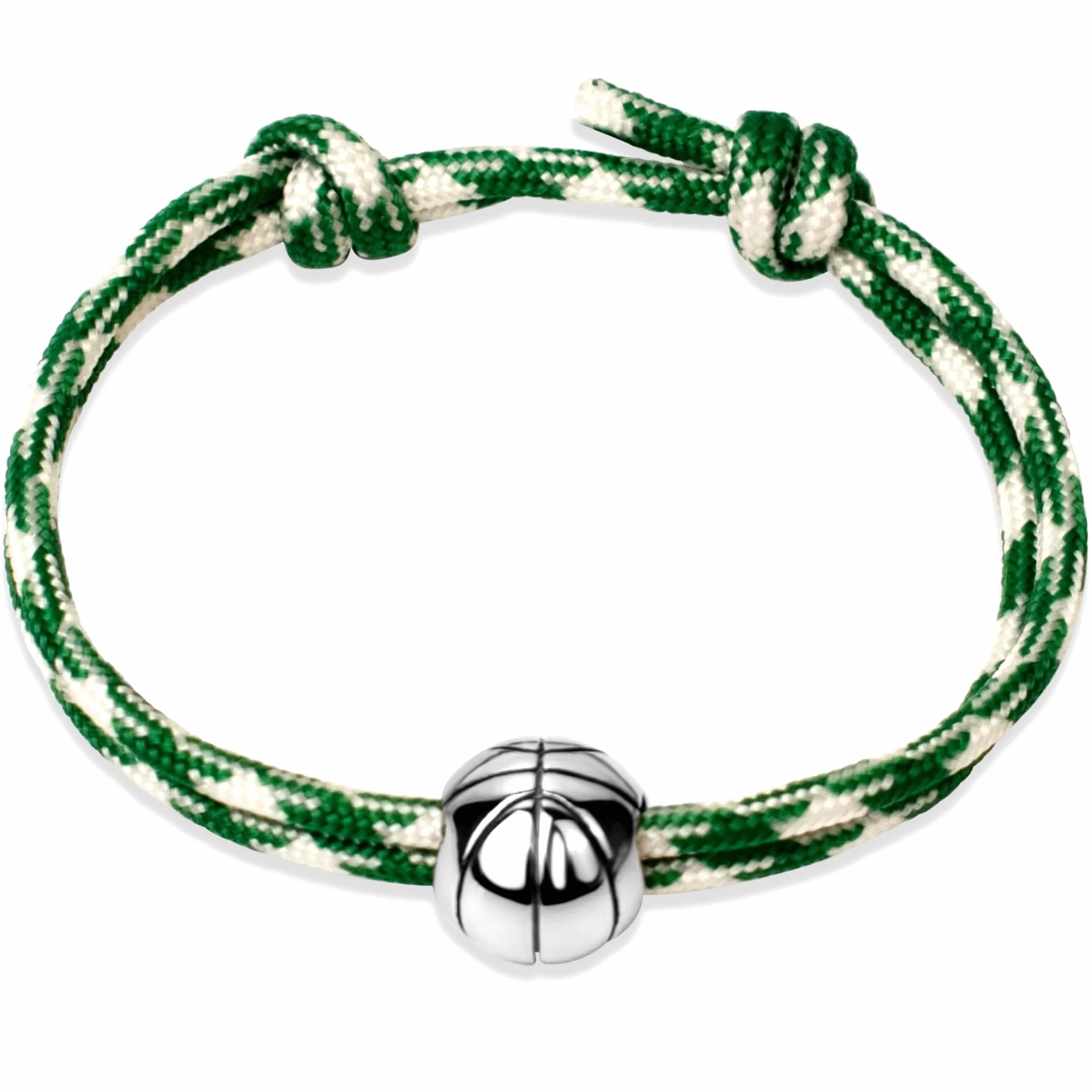 Bracelet Basketball réglable acier inoxydable - Bijou sport homme femme