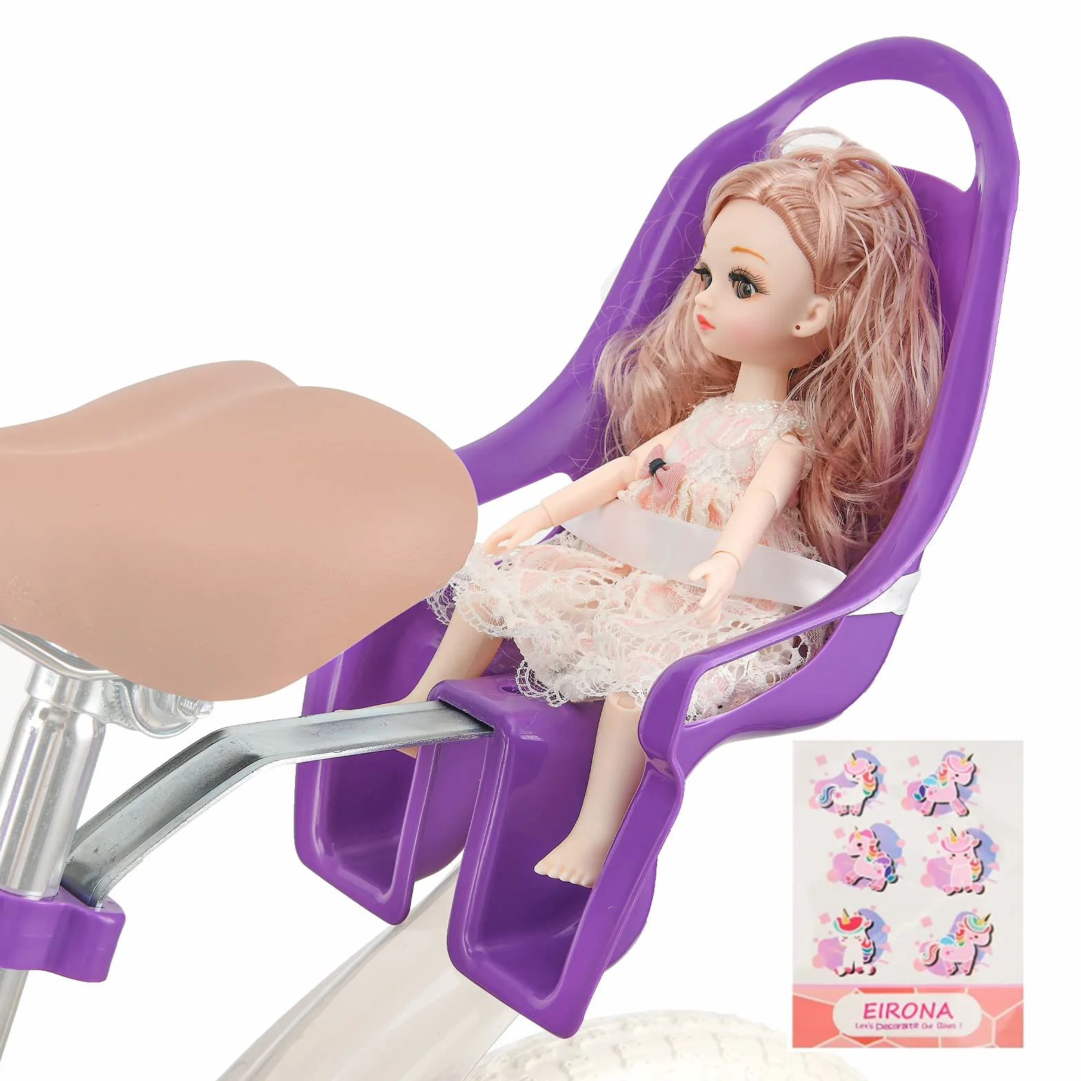 Siège de poupée pour Enfant avec Autocollant DIY pour Fille, Accessoire de vélo