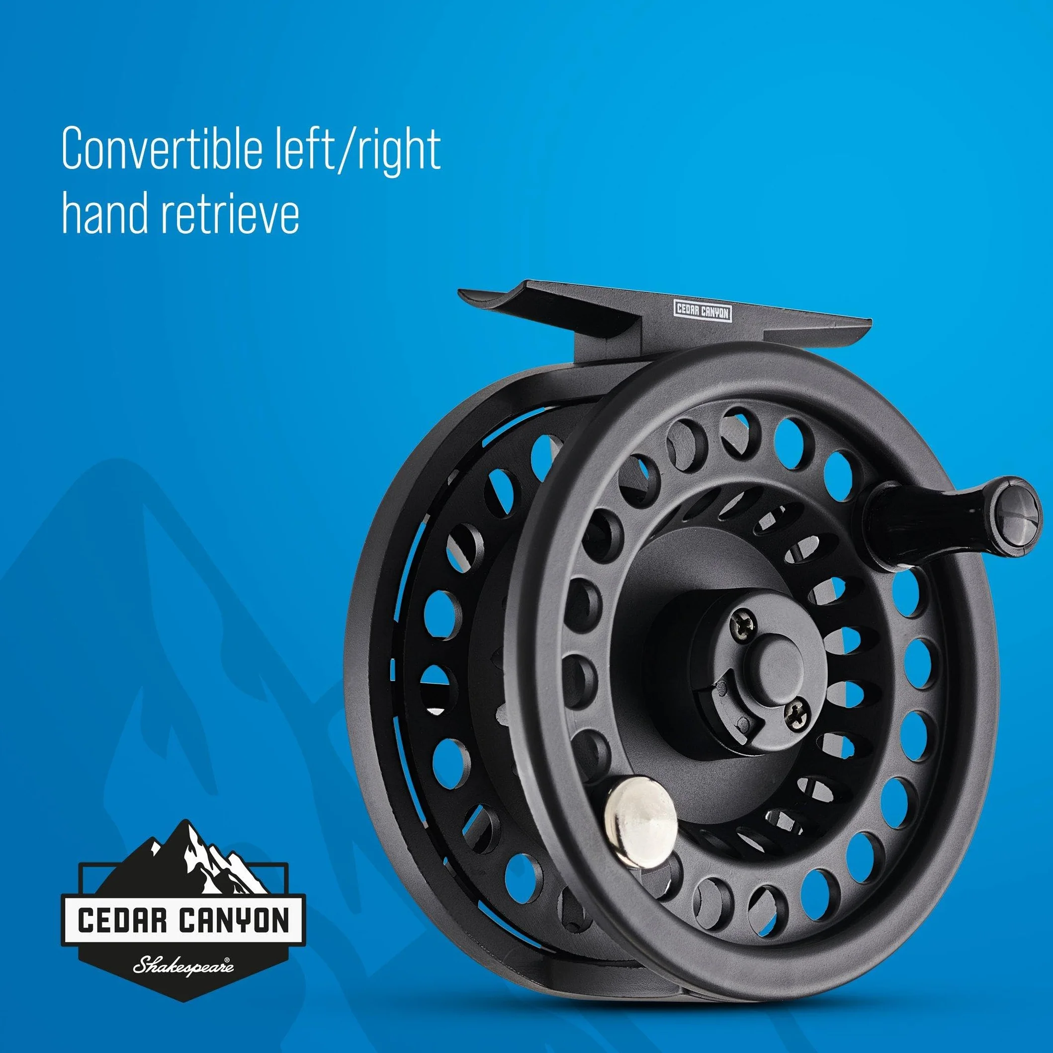 Shakespeare Cedar Canyon Premier Fly Reel - Moulinet de pêche à la Mouche léger Durable roulement récupération Convertible droitier gaucher
