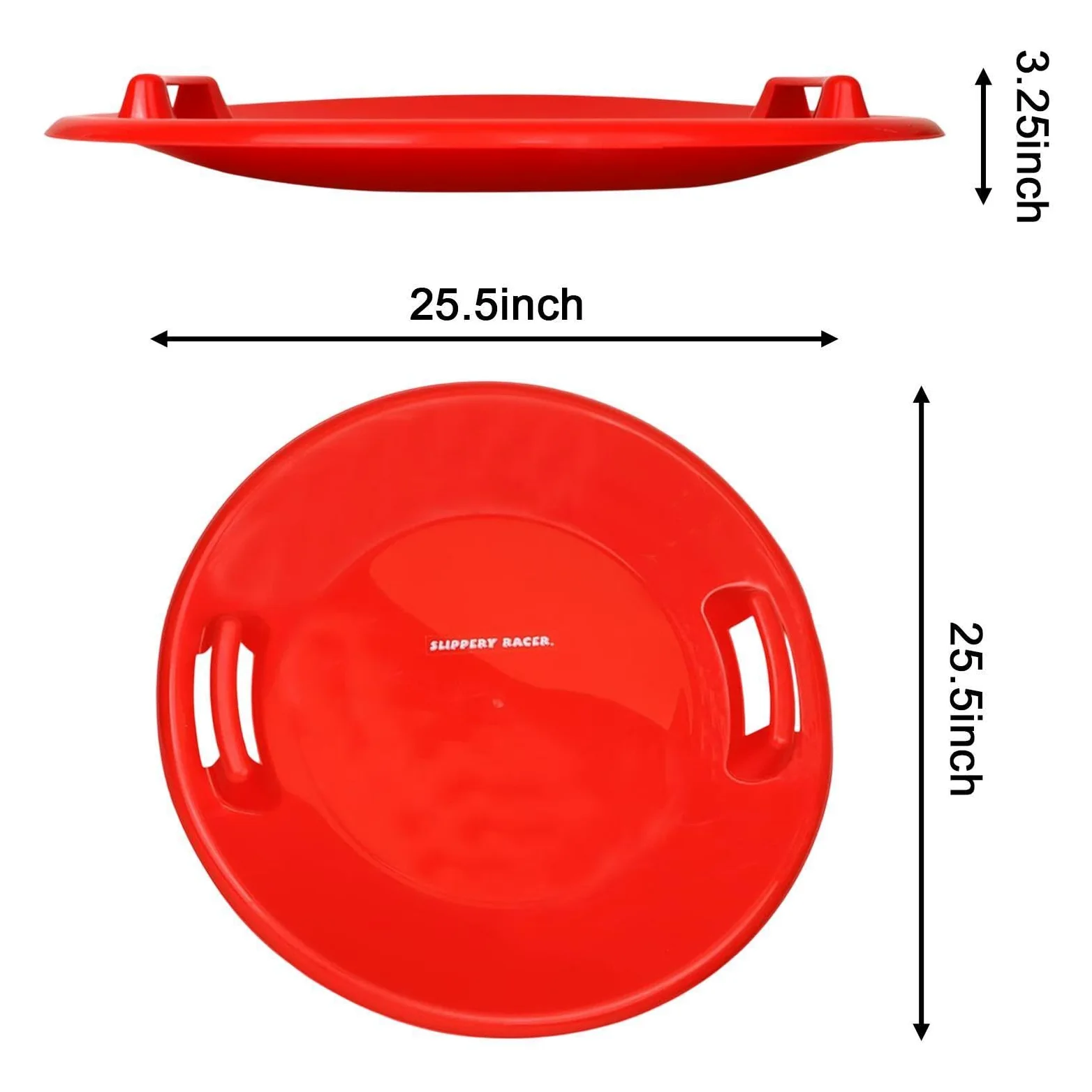Milageto Luge Soucoupe Ronde, pour Enfants et Adultes, Diamètre 25,5 Pouces,