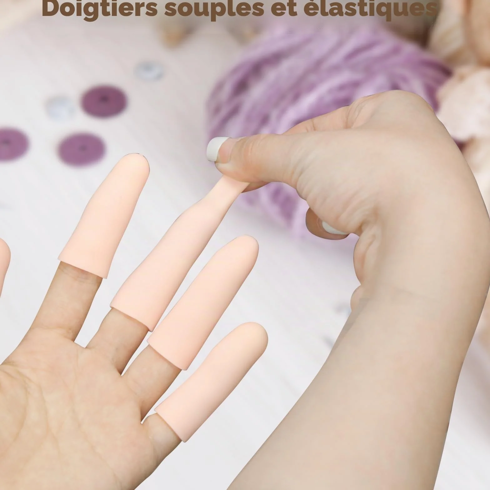 HINGTAI Lot de 20 protège-doigts en gel pour le pouce, manchons en silicone