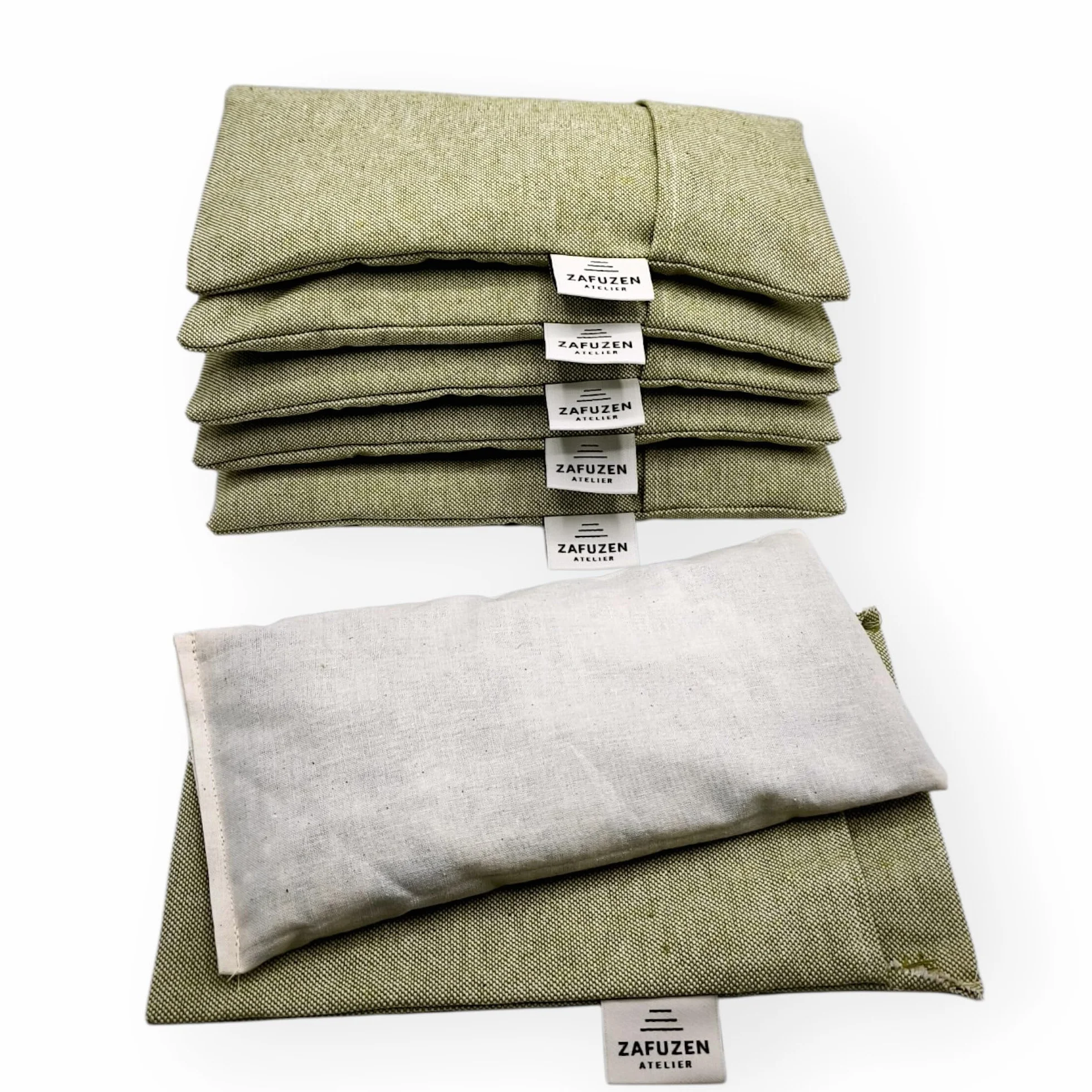 Coussins pour Les Yeux Lot de 6 – Coton Naturel et Lavande – Usage Professionnel Yoga, Pilates, Spa