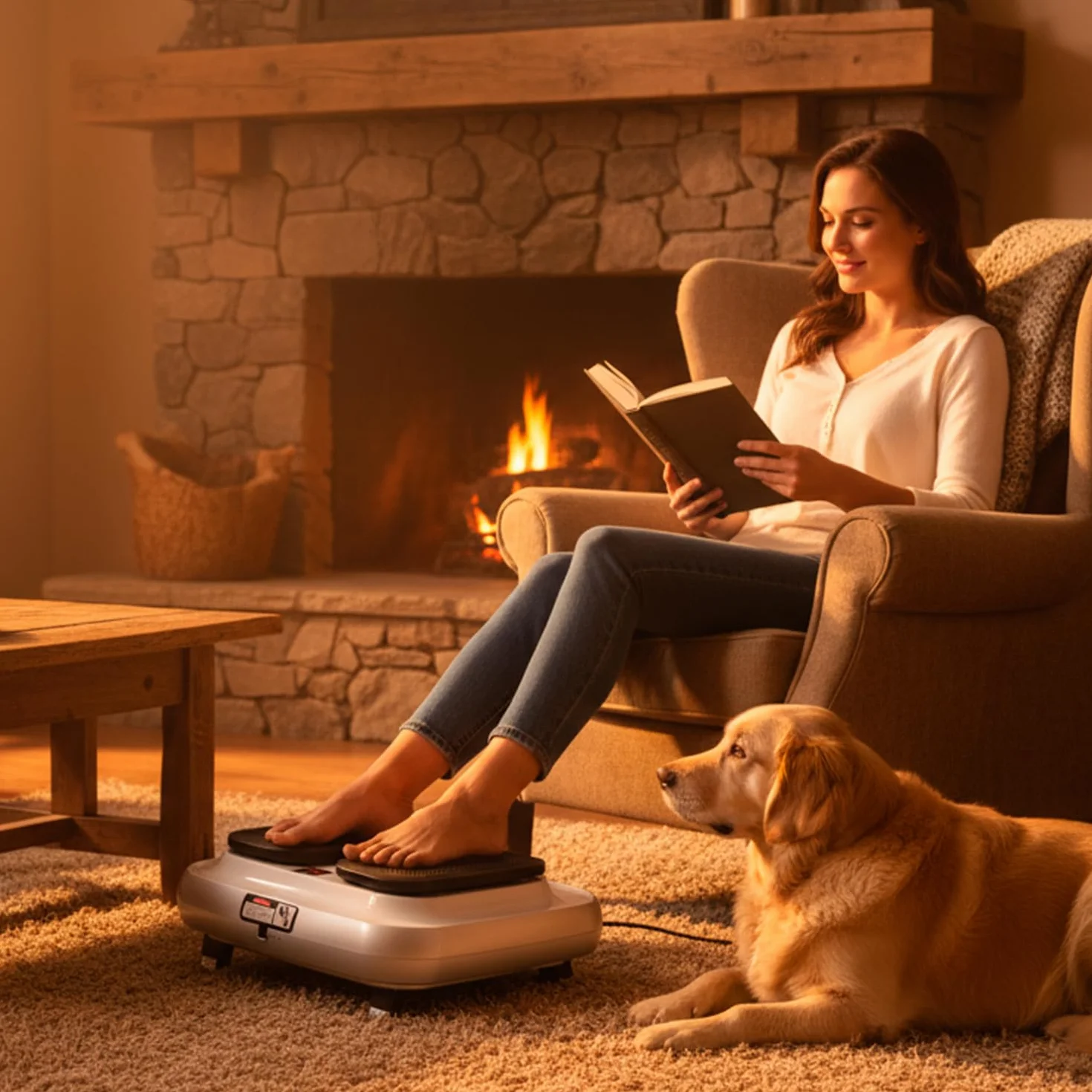 Bonplus Fit Legs Appareil d'exercice pour les pieds et les jambes à intensité réglable avec télécommande