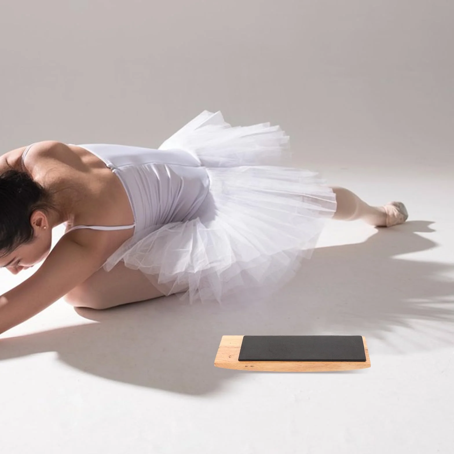 Planche à Pirouettes en Bois Réglable pour Ballet et Patinage Artistique, Disque Tournant d'Équilibre