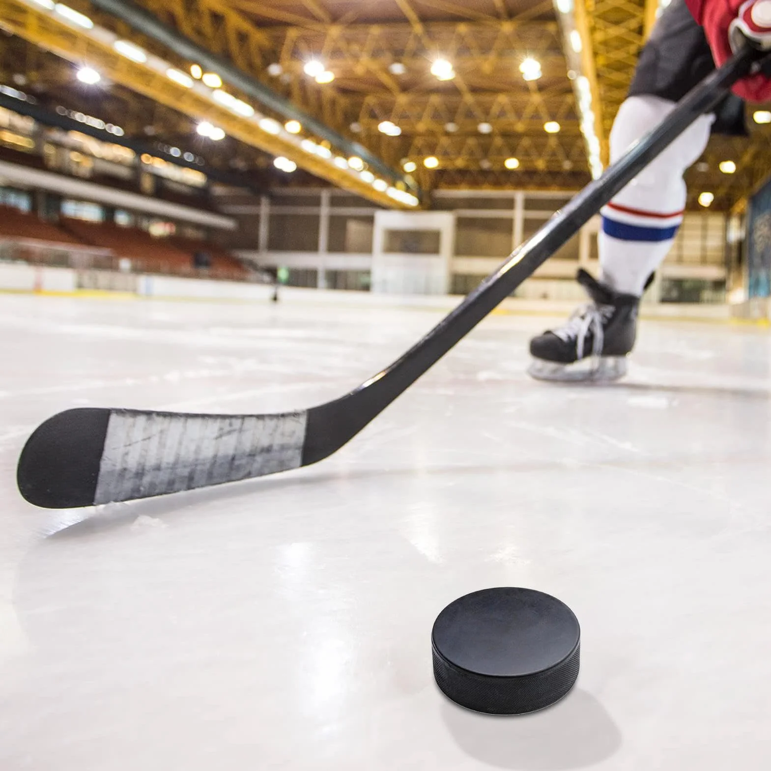 Palet de hockey sur glace 7,6 cm 4 pièces sans caoutchouc pour entraînement rouleau et étang