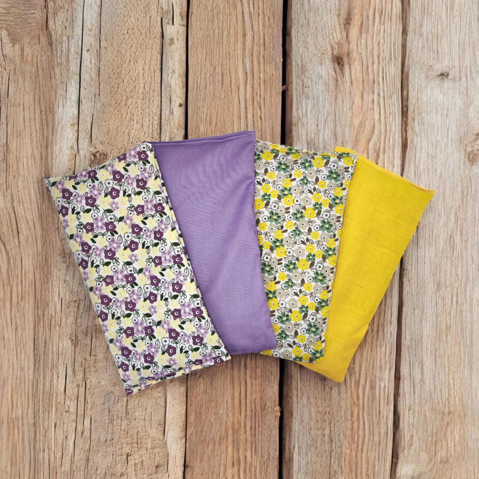 Pack 4 Coussins de Yoga pour les Yeux Graines de Lavande et de Riz 21x11cm