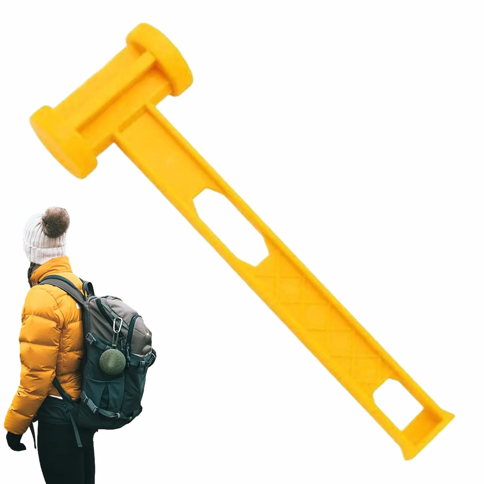 Marteau de piquet de tente robuste, maillet de camping portable PE