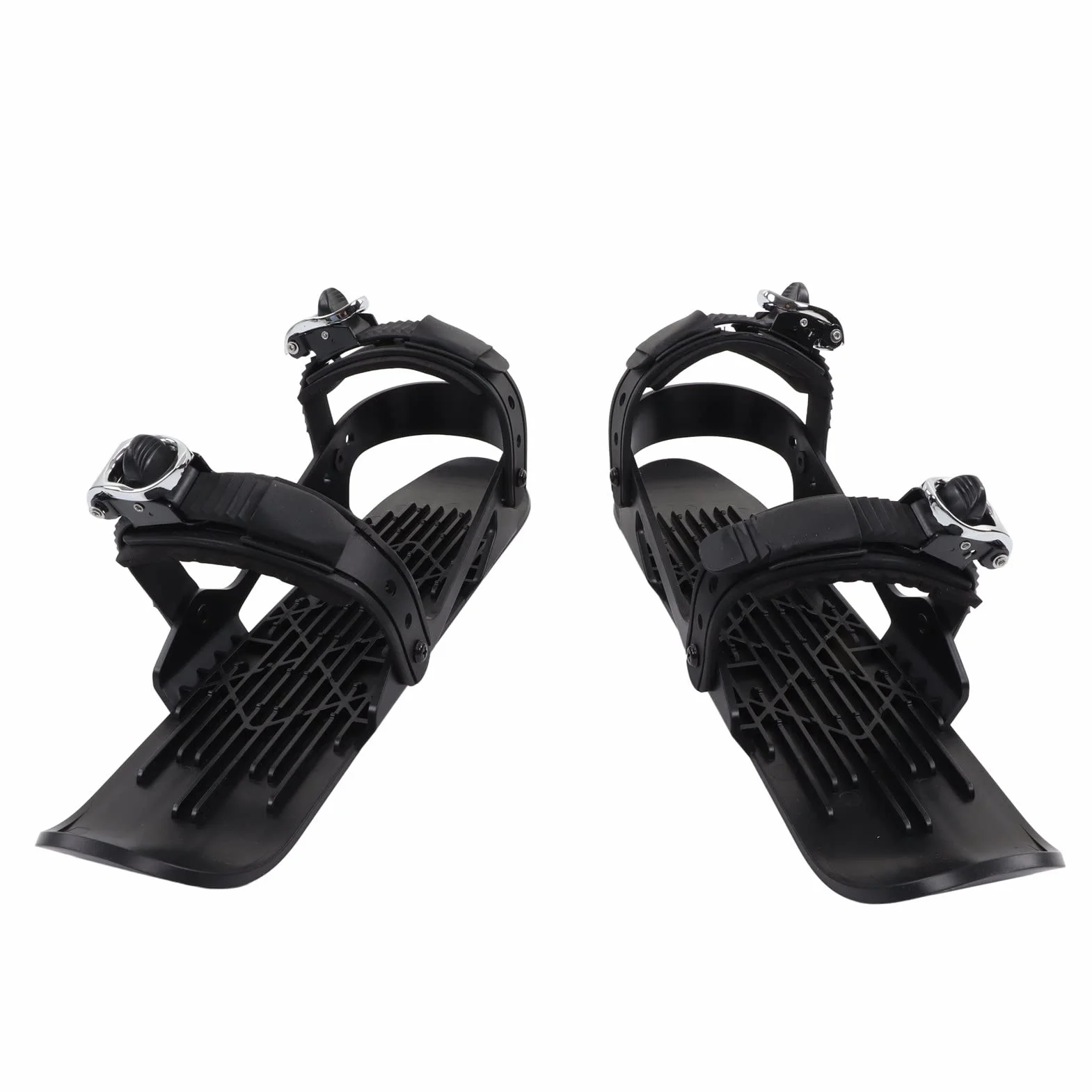 Mini Ski Skates Snowblades Skis Chaussures Bottes pour Adultes avec Sangles Réglables Design Portable en Acier Inoxydable en Nylon Durable pour les Sentiers de Neige de Sports d'hiver