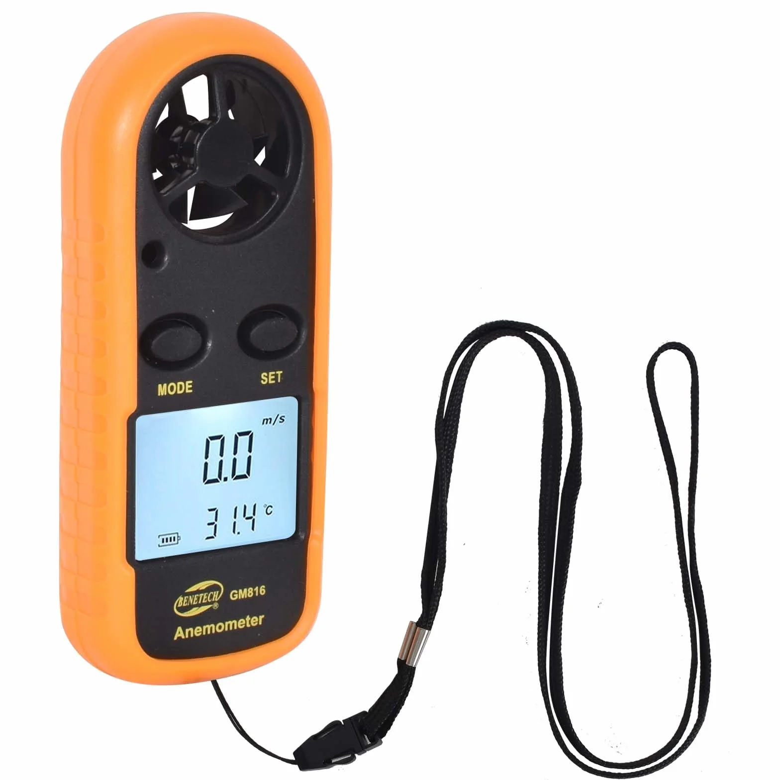 Anémomètre numérique portable vitesse du vent température refroidissement éolien drone voile surf pêche