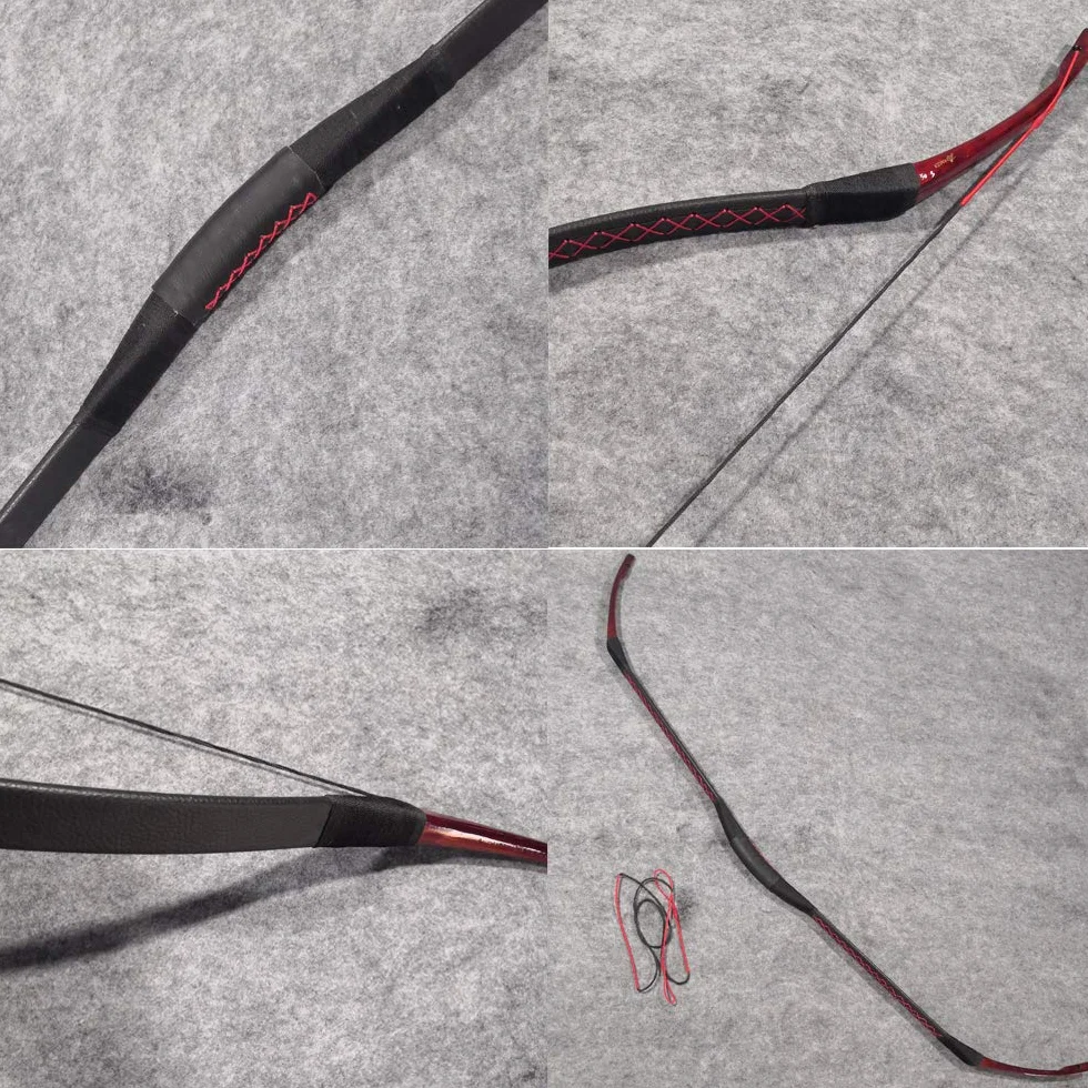 Arc Traditionnel en Bois à la Main 25-40 lbs Arc Recurve Laminé de Chasse