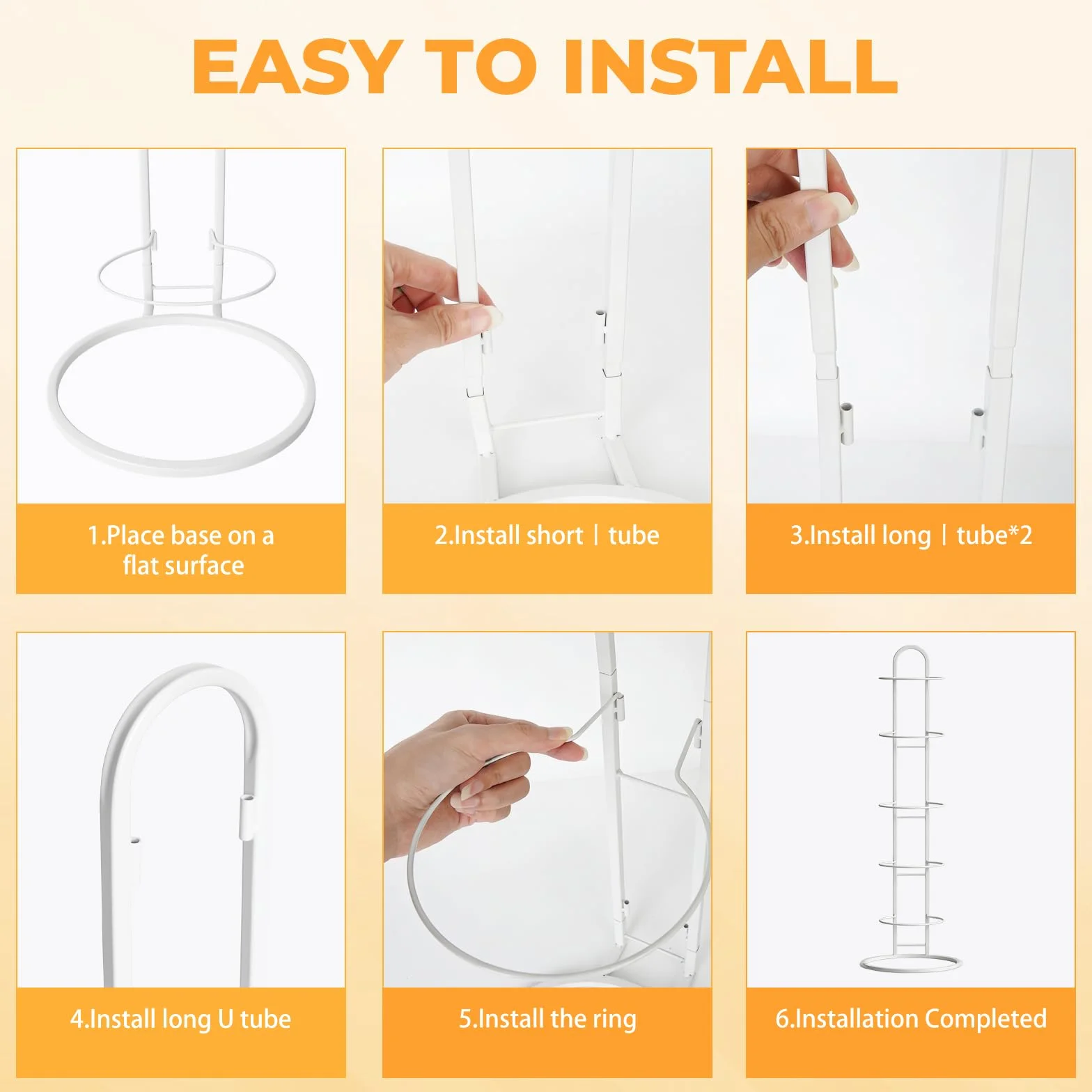 LURICO Support de balle vertical 5 niveaux pour basketball football volleyball blanc
