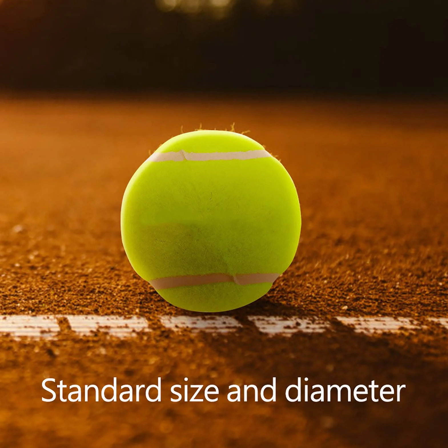 Balle de Tennis Haute Elasticité Formation Compétition 3 Pcs