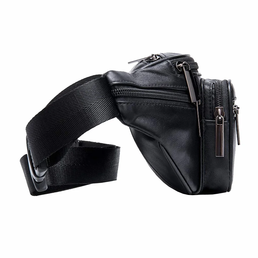 Sac Banane en Cuir pour Homme Femme Voyage Course Randonnée Camping
