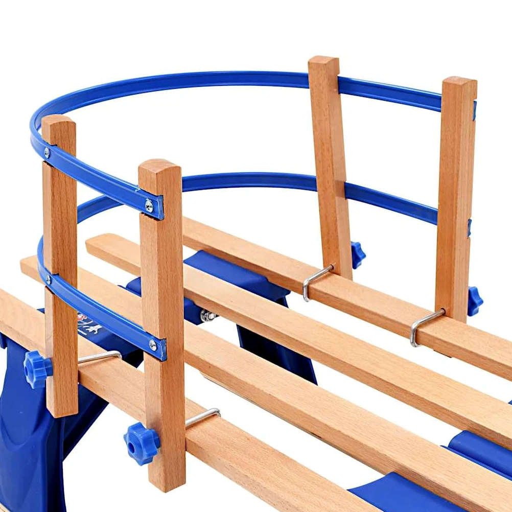 Générique Traîneau Pliable en Bois avec Dossier 119 cm,Équipements Sportifs,Loisirs de Plein air,Activités & Sports d'hiver,Traîneaux,Beige,6.9 KG,91458