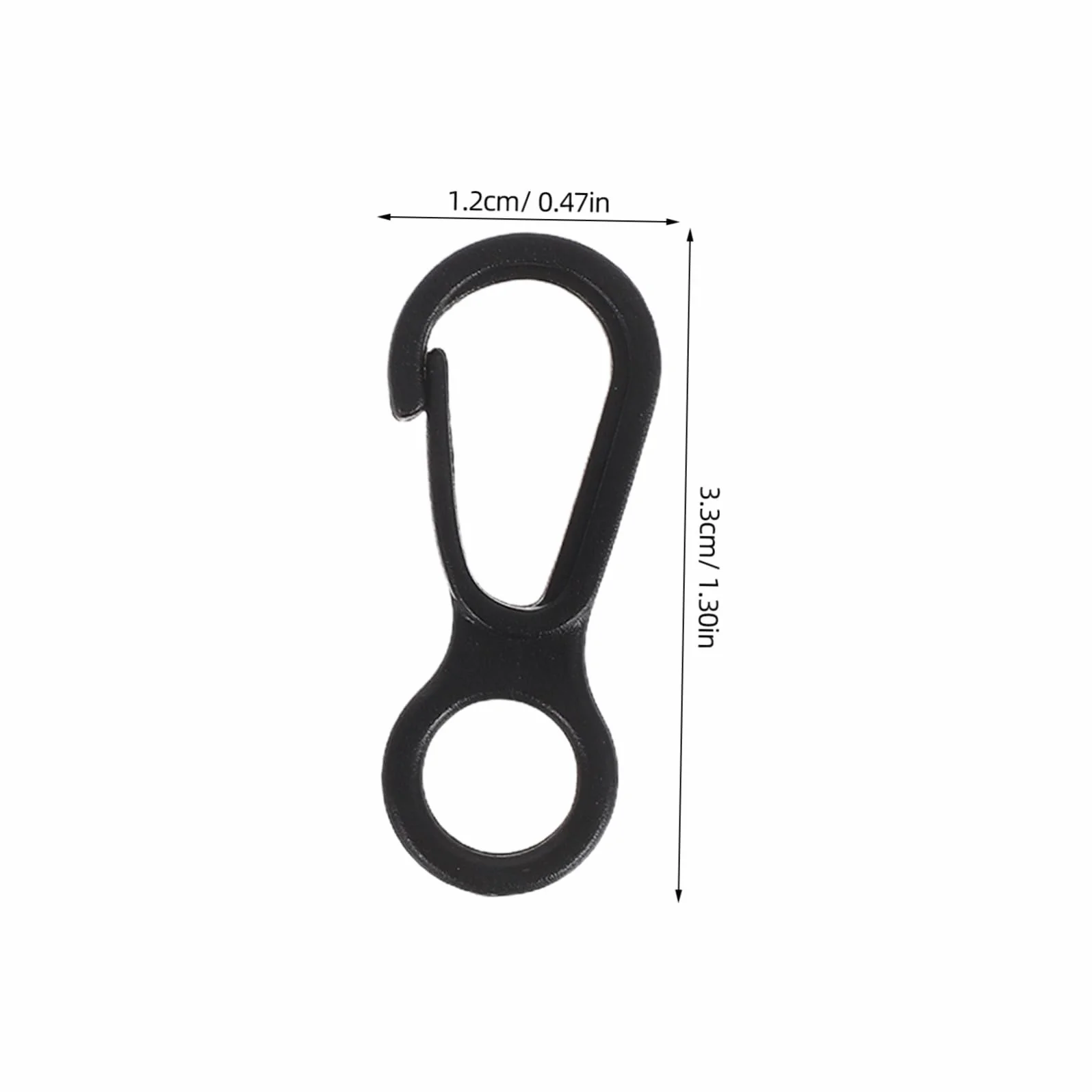 Mini Mousquetons en Plastique 8, Lot de 50 Crochets Multifonctions, Fixation Rapide, Résistance aux Intempéries, Accessoires Compacts pour Camping Randonnée