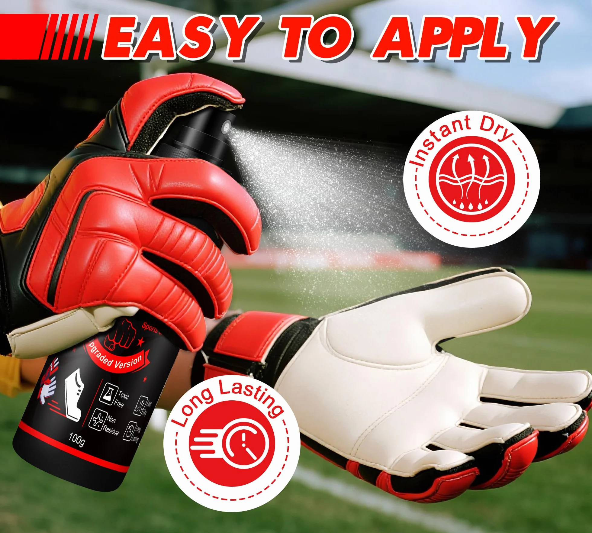 Spray Adhésif pour Gants de Gardien de but 200g, Adhérence Antidérapante pour Chaussures, Golf, Tennis, Pickleball