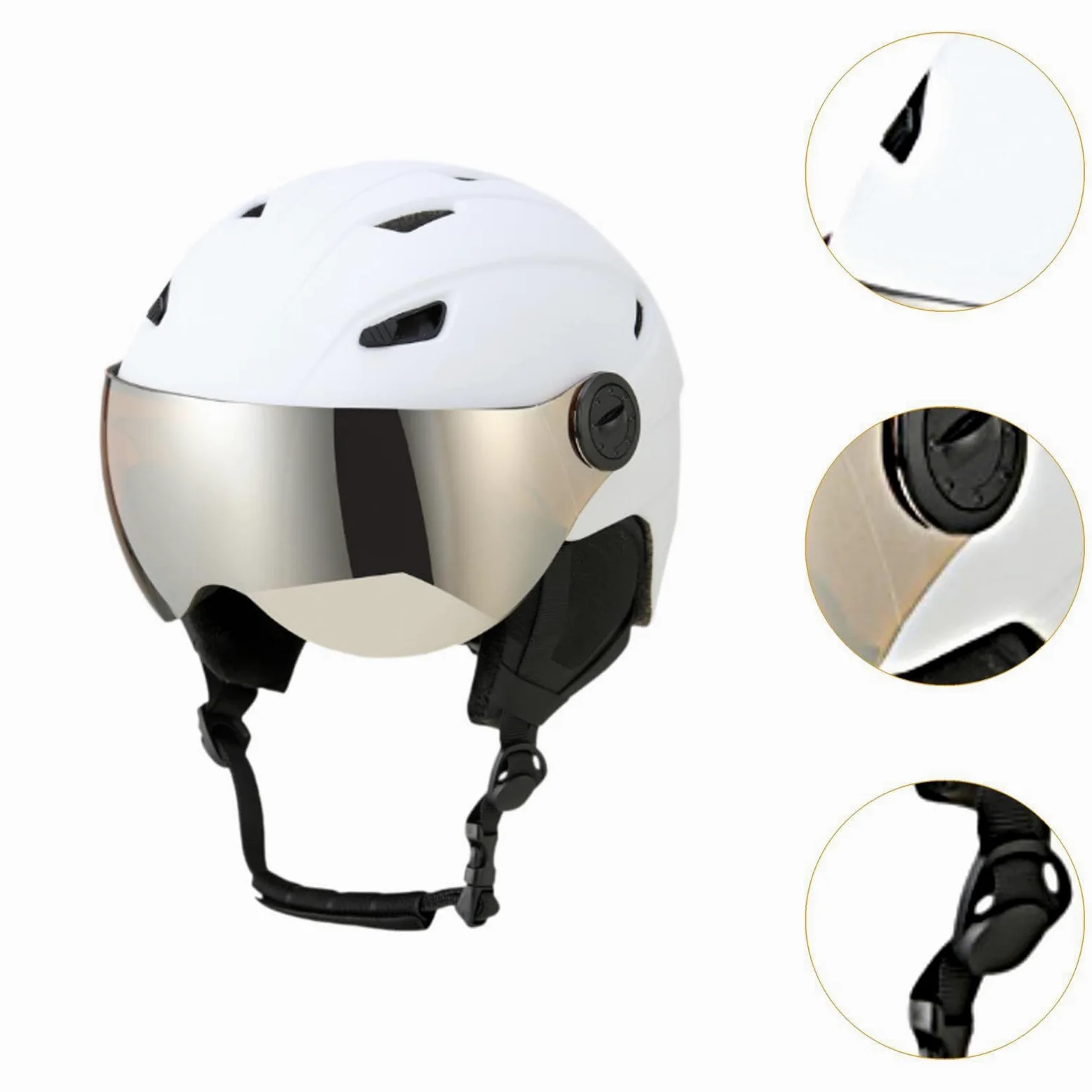 Casque de Ski avec Visière Intégrée pour Homme et Femme pour Le Snowboard