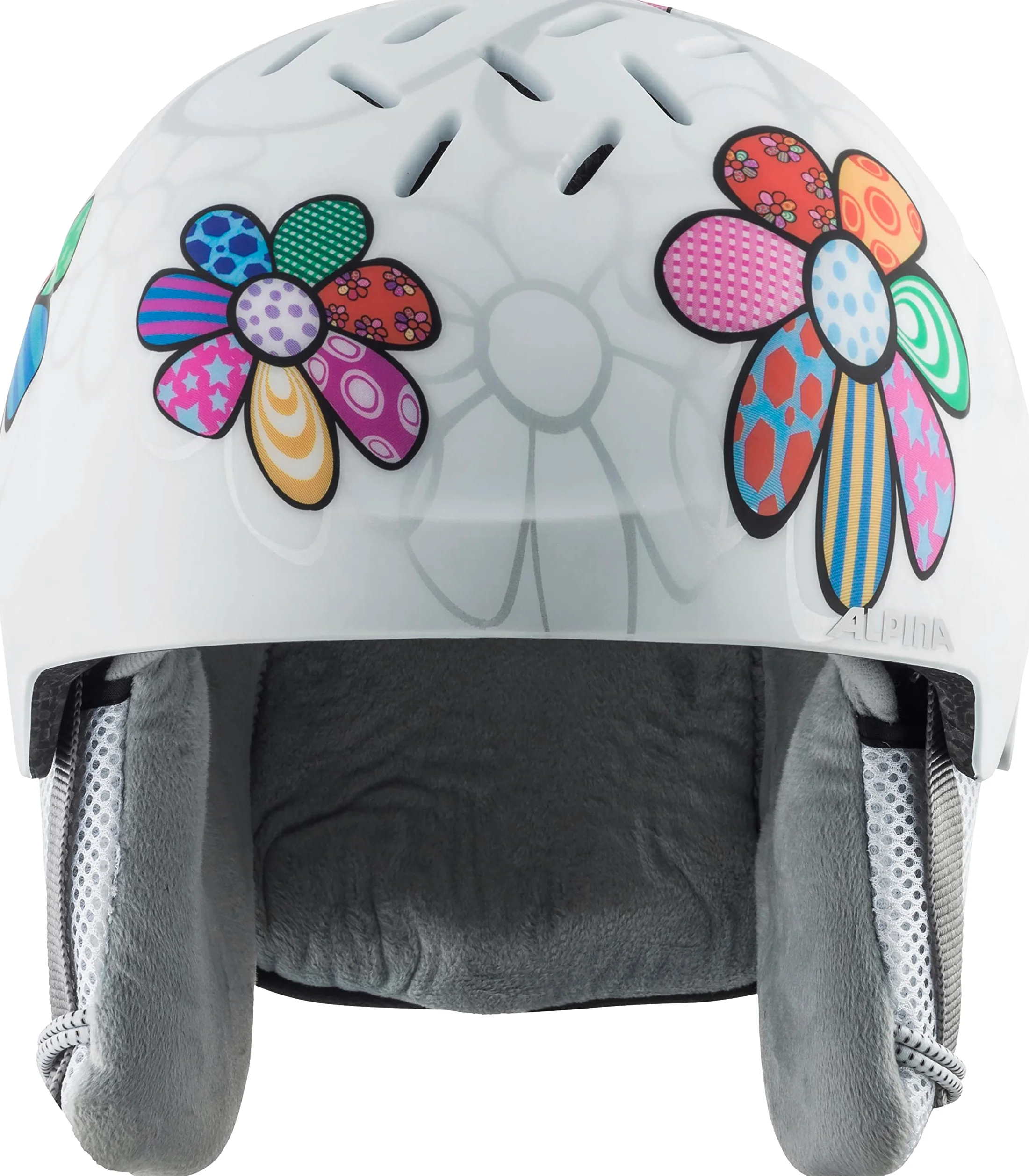 ALPINA Unisexe - Enfants, PIZI Casque de Ski, Patchwork-Flower Matt, 51-55 cm