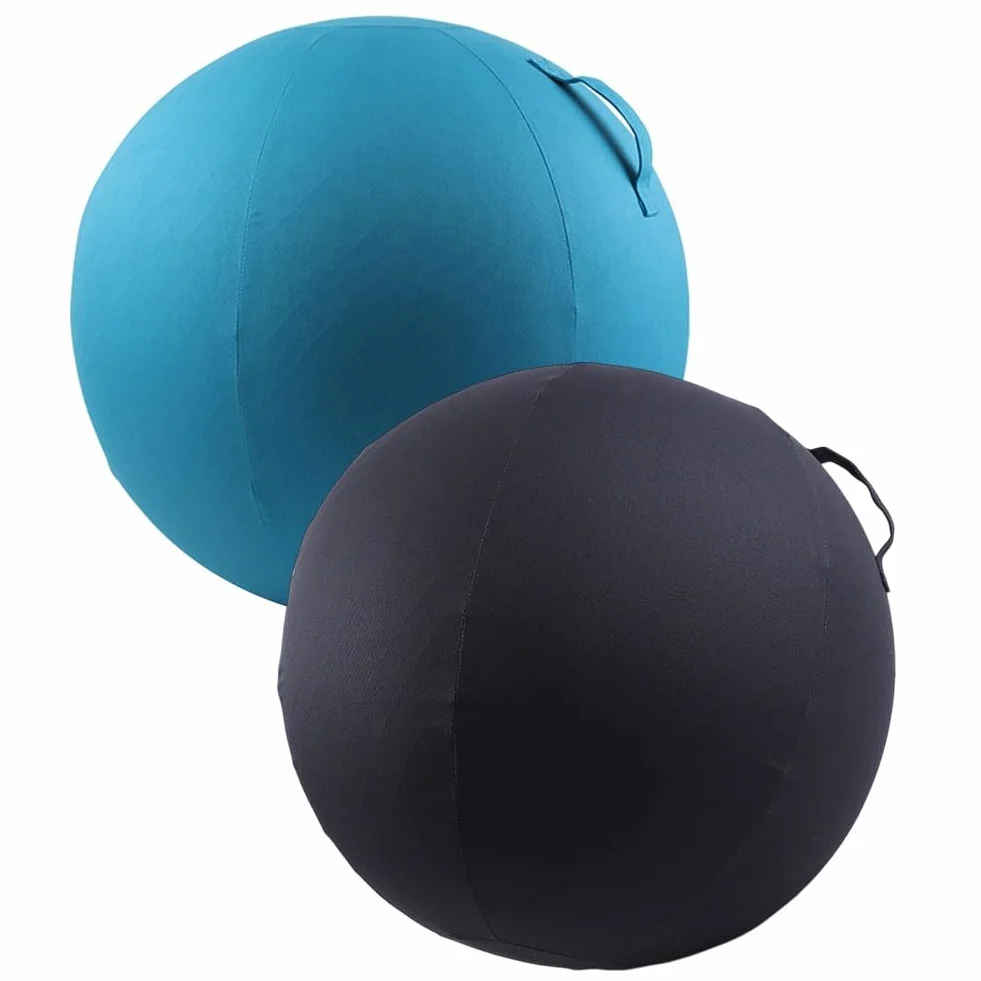 Housse de protection pour ballon de yoga 65 cm avec poignée de transport résistante à l'usure gris