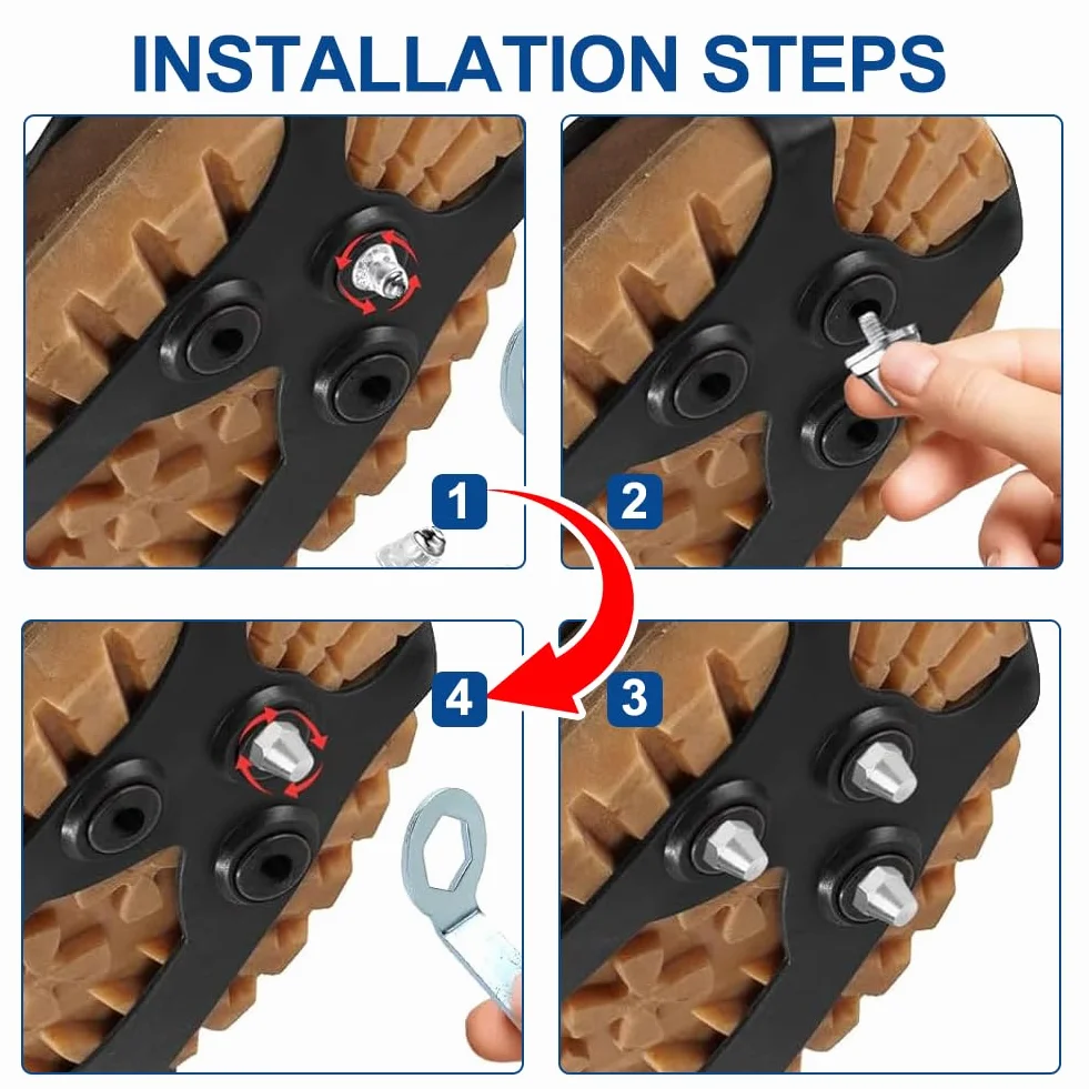 Crampons à vis M5 (5 mm) universels en nylon et métal antidérapants pour chaussures football – Lot de 12