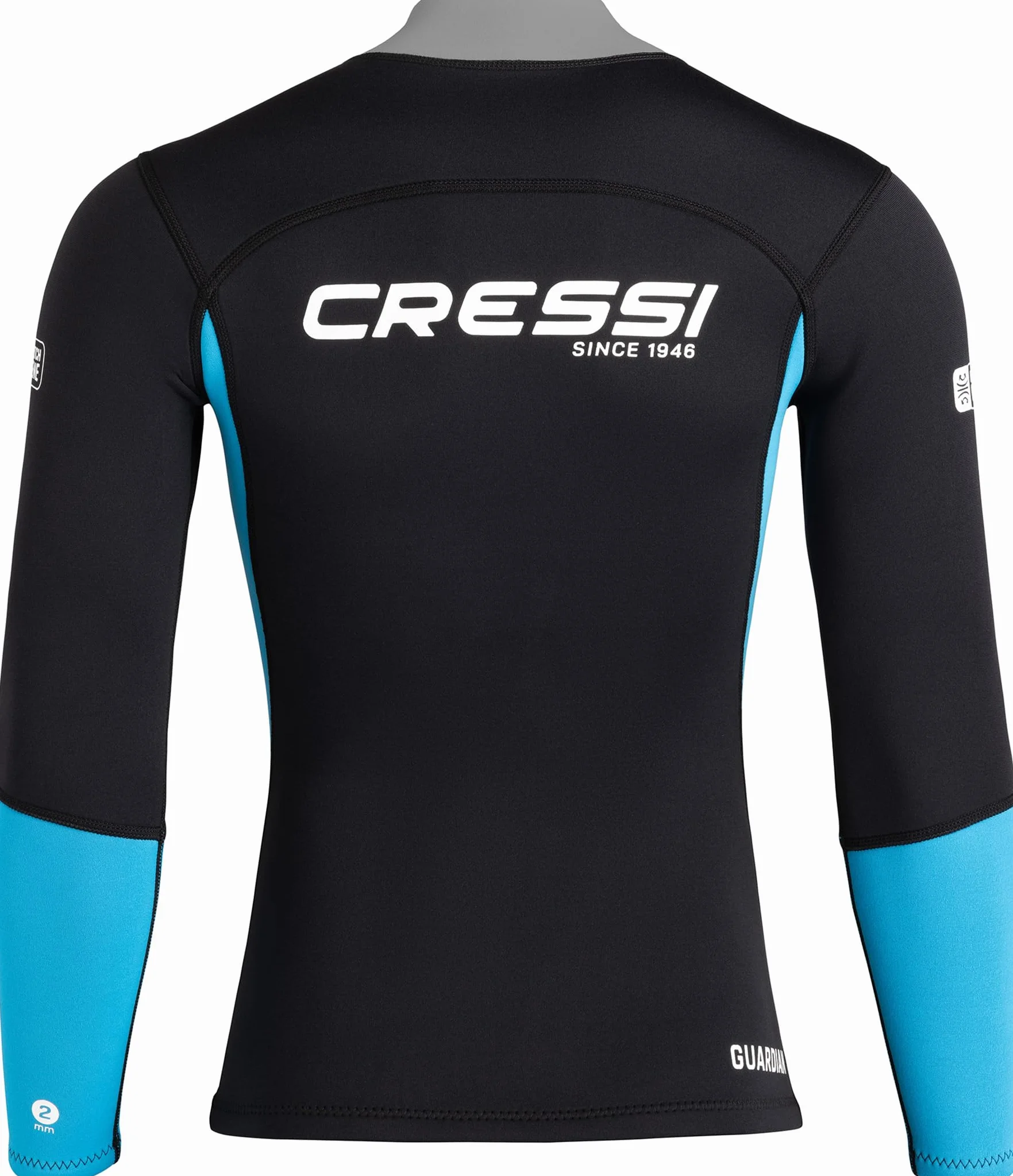 CRESSI Guardian Lady Veste Néoprène 2mm Natation Snorkelling Surf Sports Nautiques Noir Femmes