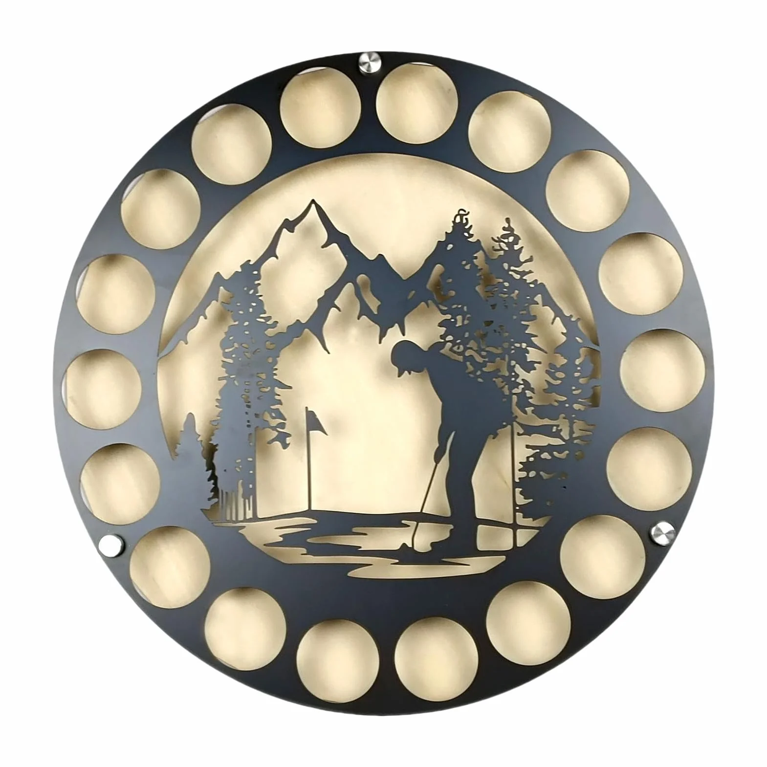 Vitrine Présentoir Murale Bois Balles de Golf Collection Design Élégant